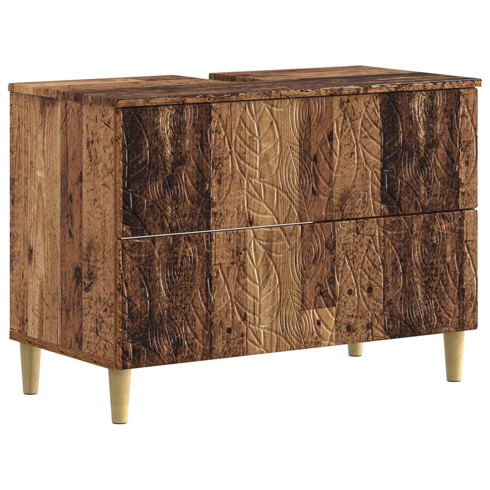 vidaXL Badkamer wastafelkast DELFT Wit 82 x 41 x 59 cm Bewerkt hout