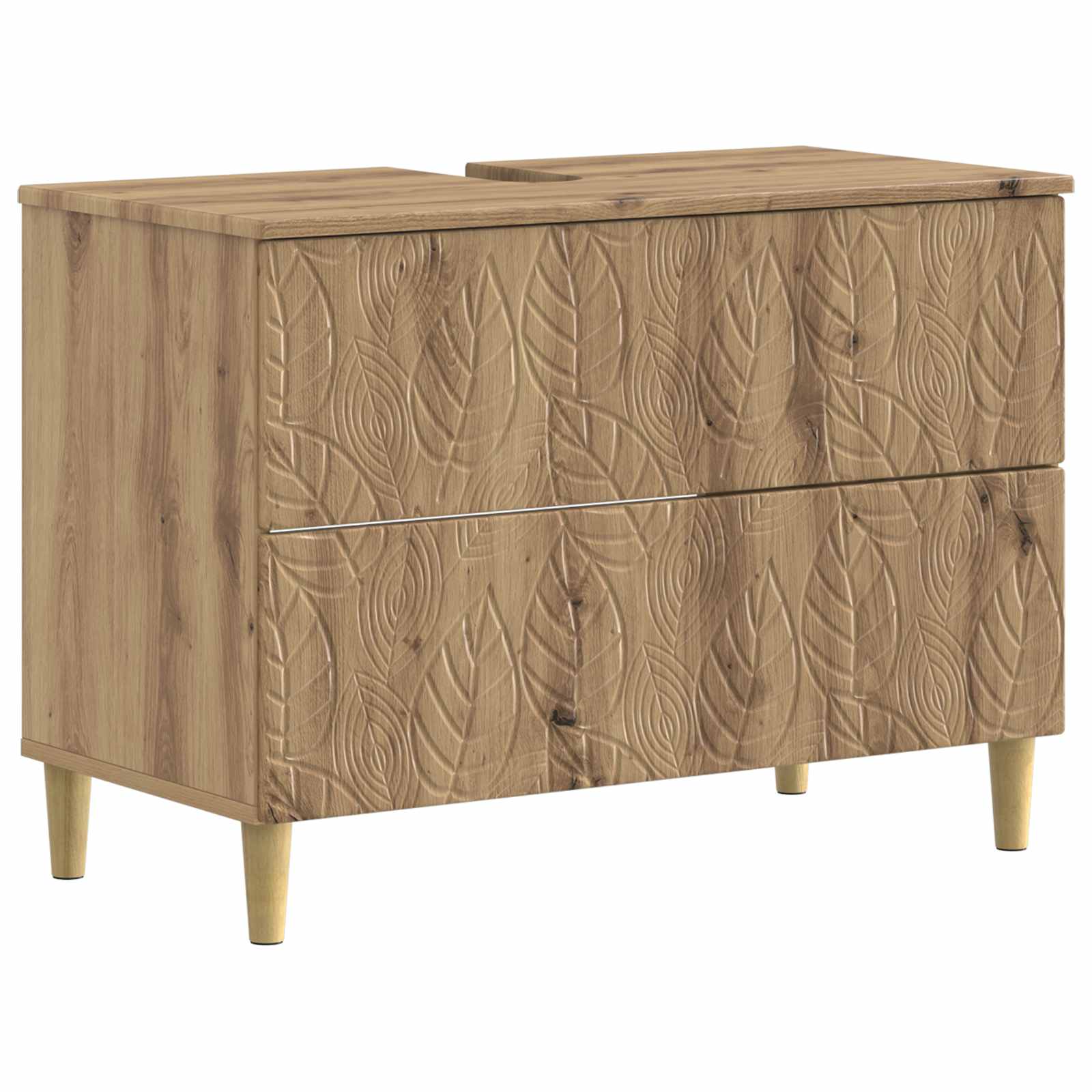 vidaXL Badkamer wastafelkast DELFT Wit 82 x 41 x 59 cm Bewerkt hout