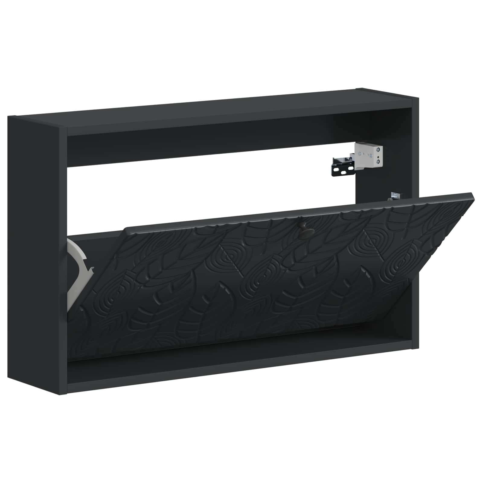 vidaXL Wandgemonteerde Schoenkast DELFT 71 x 17 x 43 cm Bewerkt hout