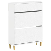 vidaXL Schoenenkast DELFT 78 x 24 x 103 cm Bewerkt hout Wit