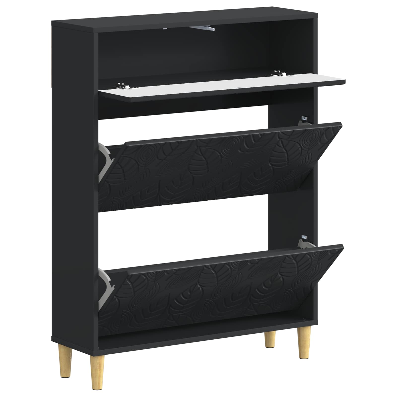 vidaXL Schoenenkast DELFT 78 x 24 x 103 cm Bewerkt hout Wit