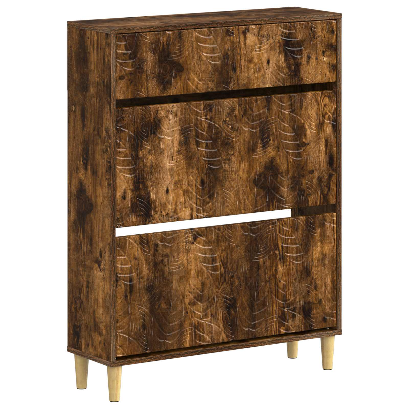vidaXL Schoenenkast DELFT 78 x 24 x 103 cm Bewerkt hout Wit