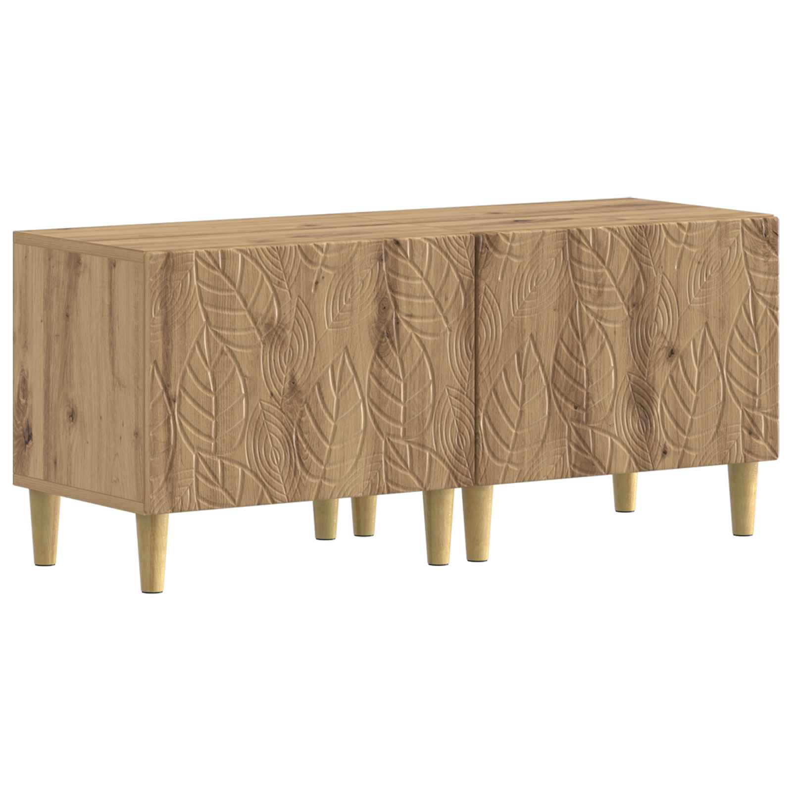 vidaXL Tv-meubel Wit Bewerkt hout
