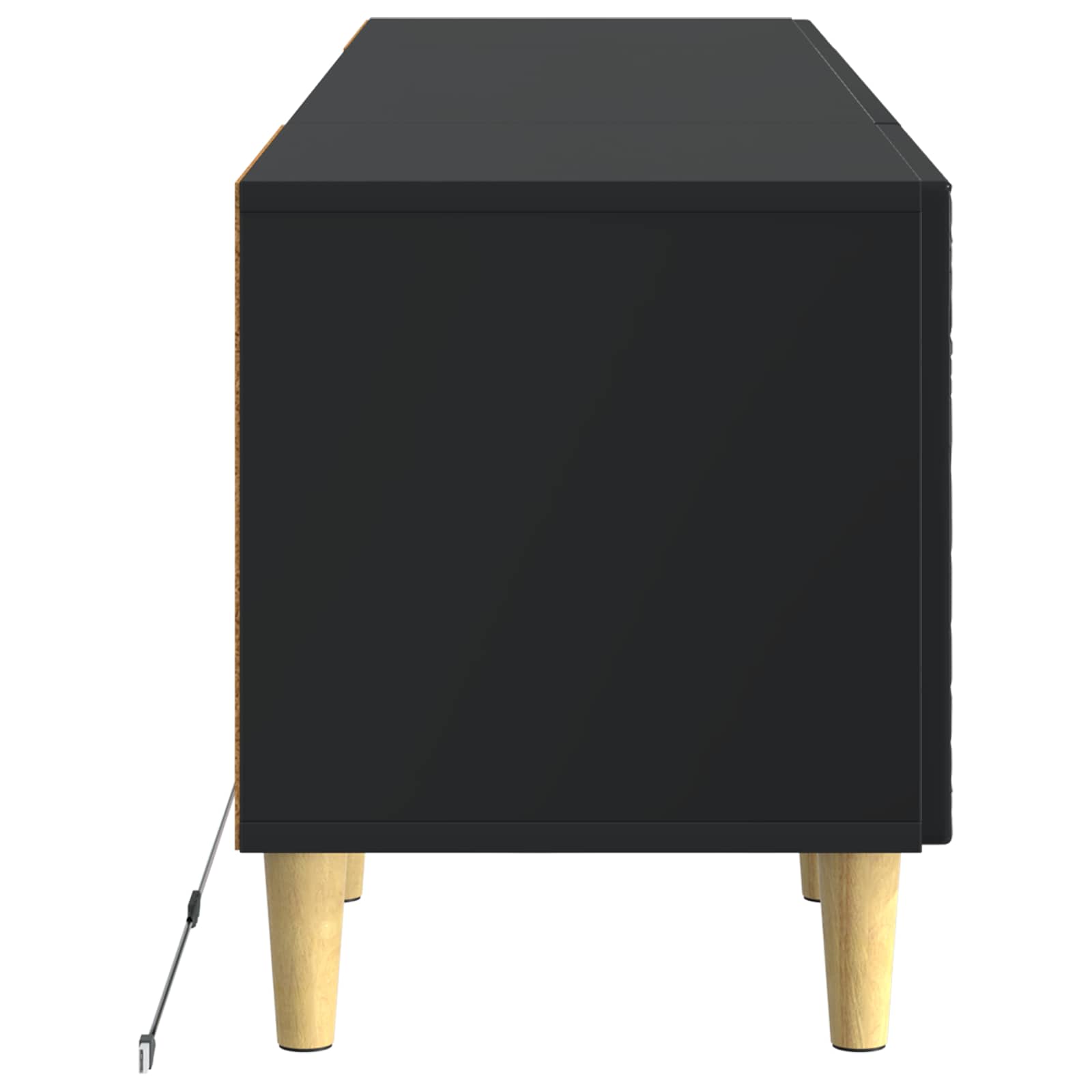 vidaXL LED tv-meubel Wit Bewerkt hout