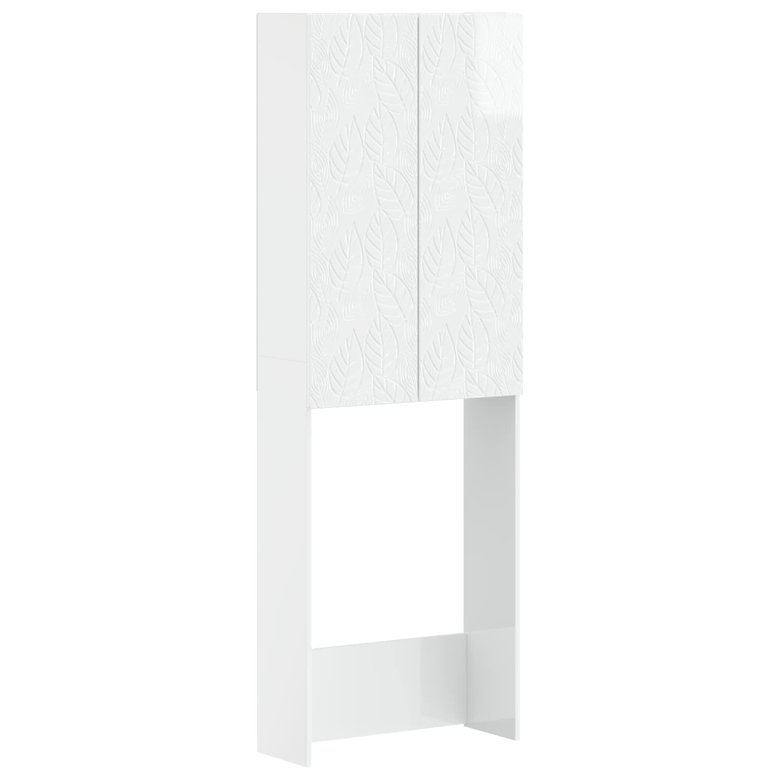 vidaXL Toiletkast DELFT Wit 66 x 25,5 x 190 cm Bewerkt hout