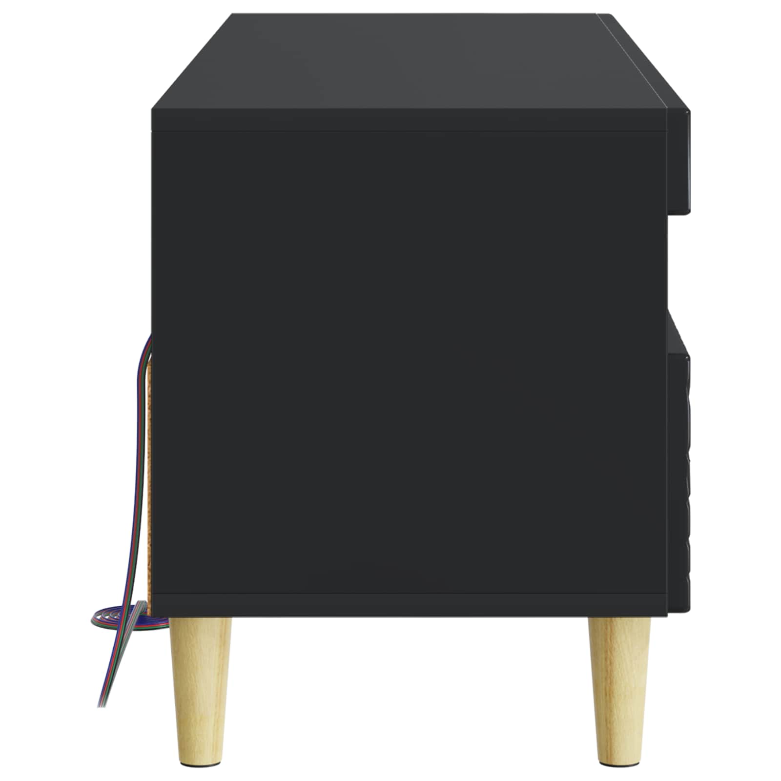 vidaXL LED tv-meubel Wit Bewerkt hout