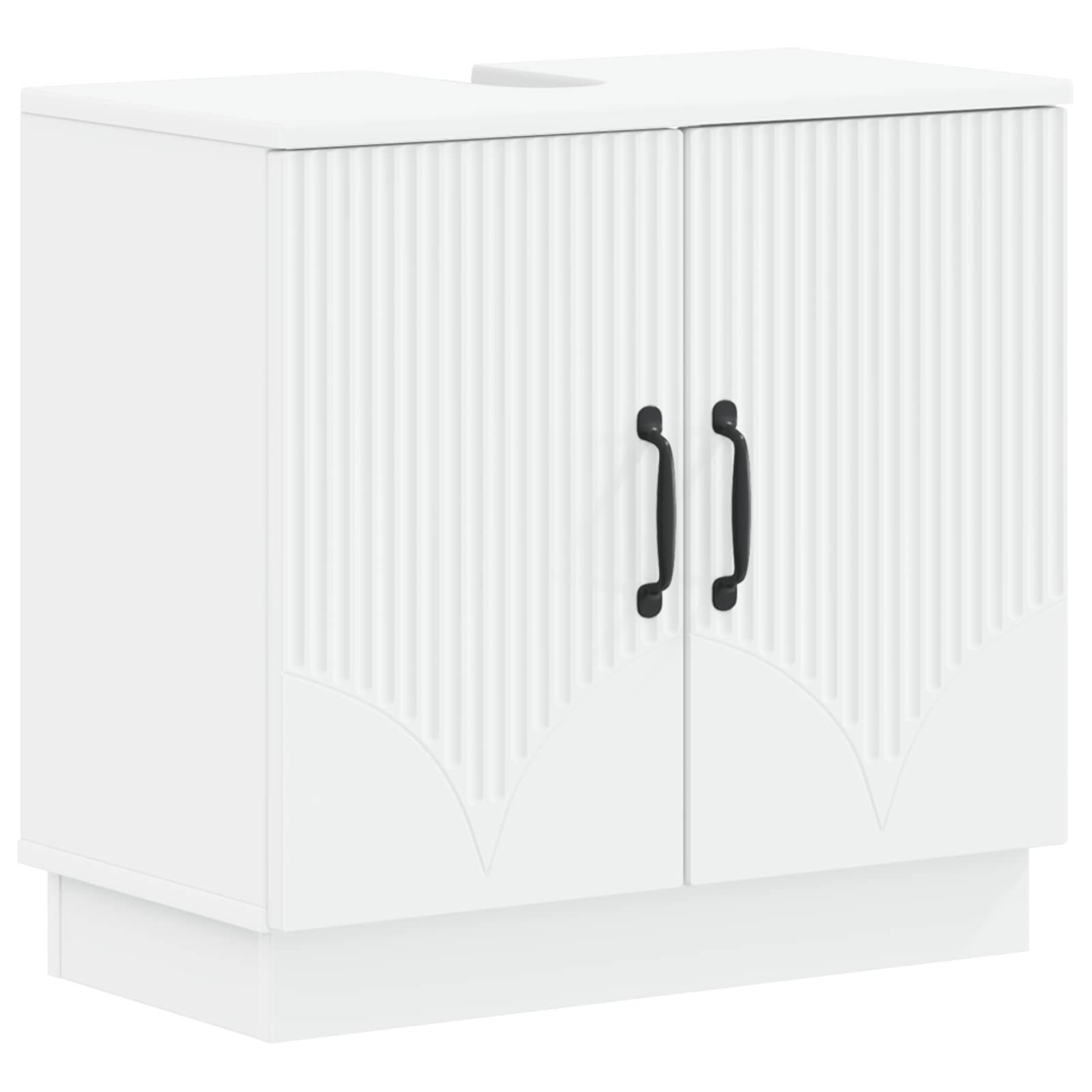 vidaXL Badkamer wastafelkast HOORN Wit 59,5 x 31,5 x 56 cm