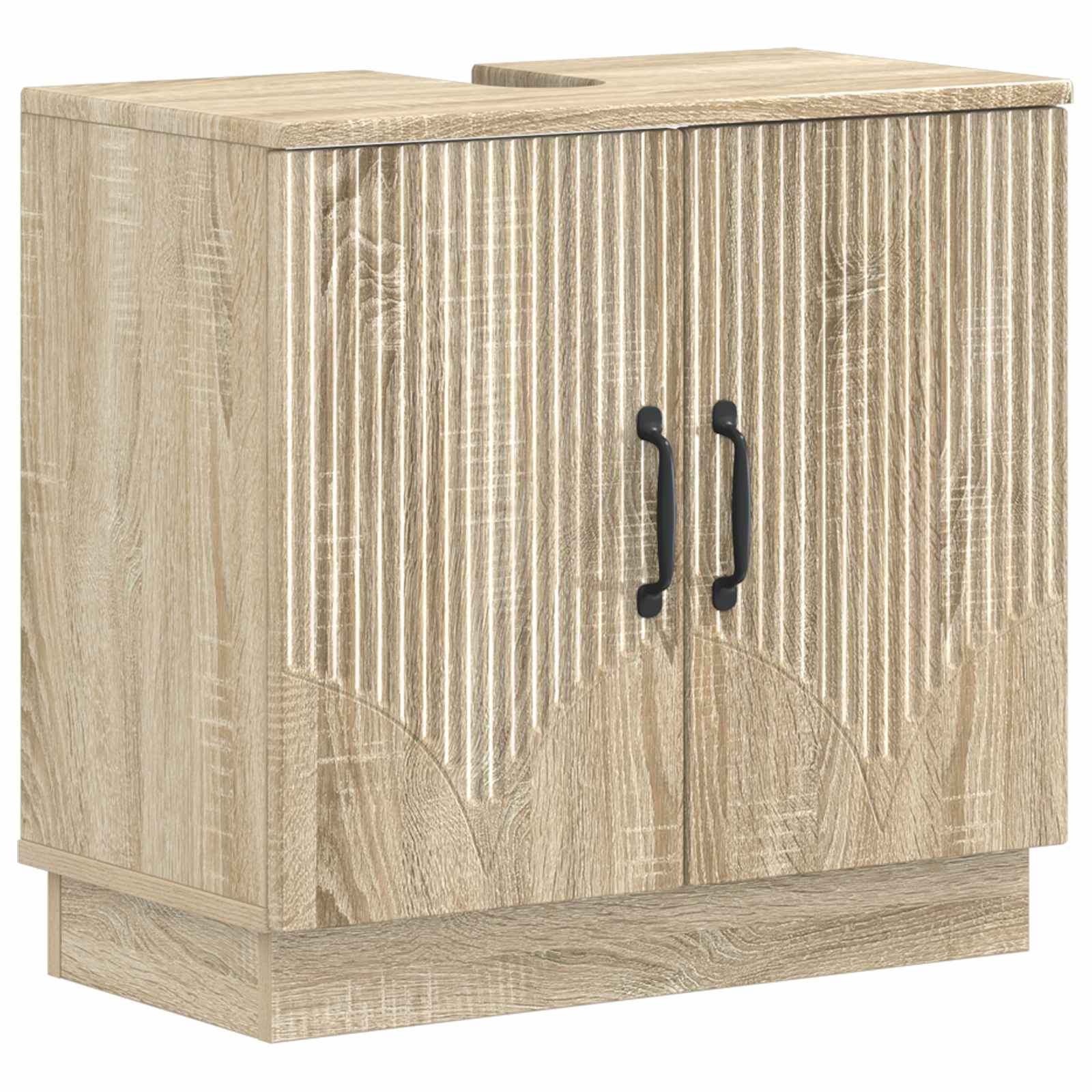vidaXL Badkamer wastafelkast HOORN Wit 59,5 x 31,5 x 56 cm