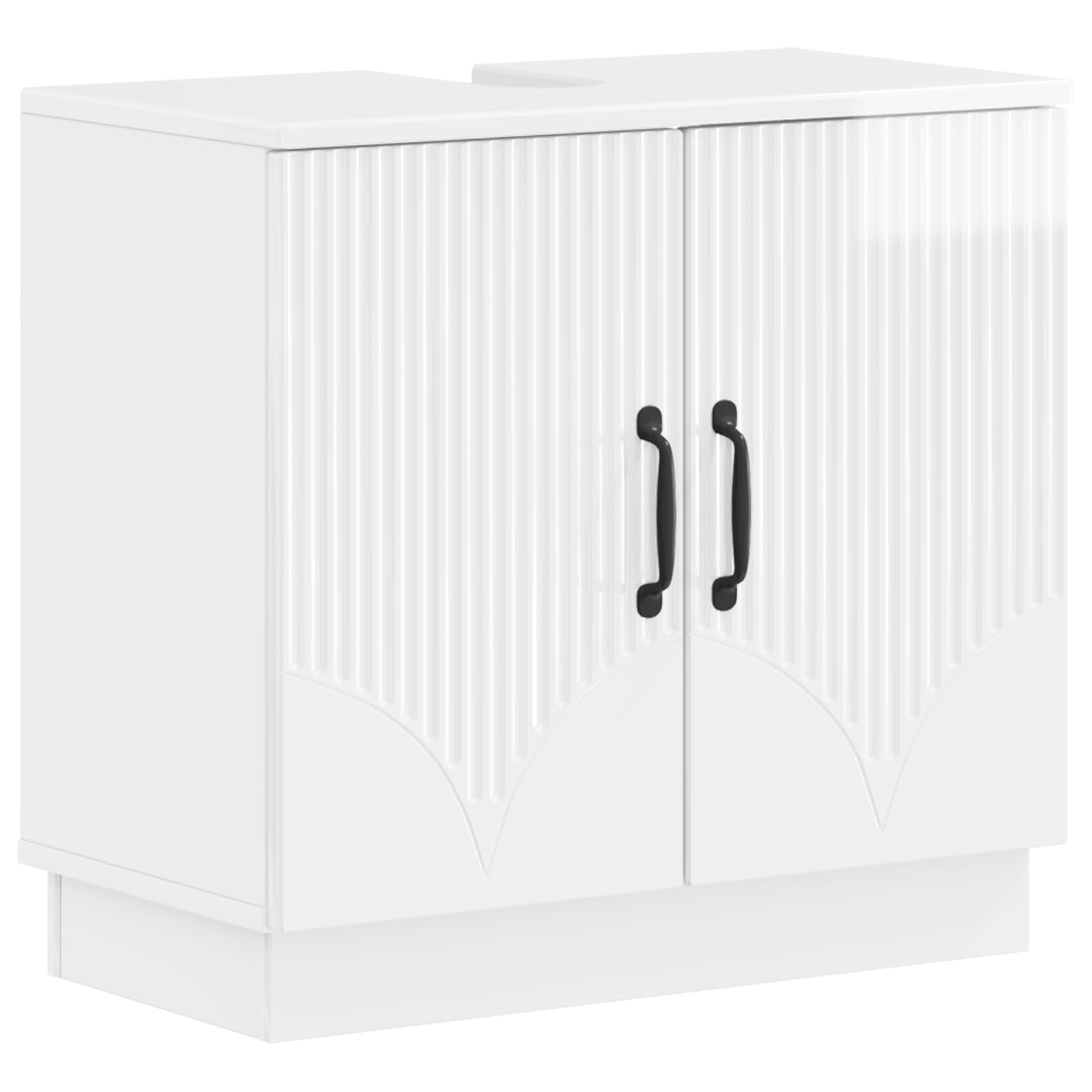 vidaXL Badkamer wastafelkast HOORN Wit 59,5 x 31,5 x 56 cm