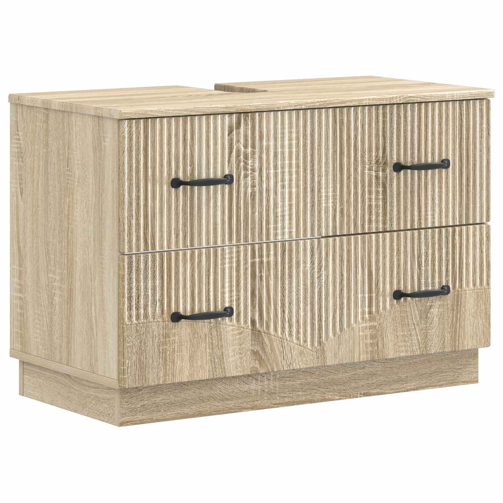 vidaXL Badkamer wastafelkast HOORN Wit 82 x 41 x 56 cm Bewerkt hout