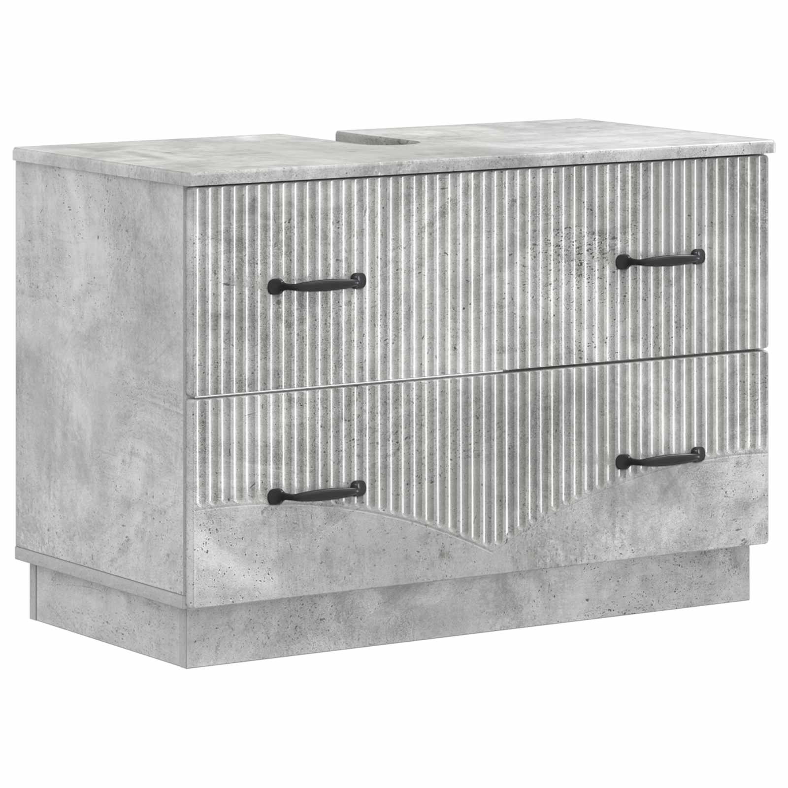 vidaXL Badkamer wastafelkast HOORN Wit 82 x 41 x 56 cm Bewerkt hout