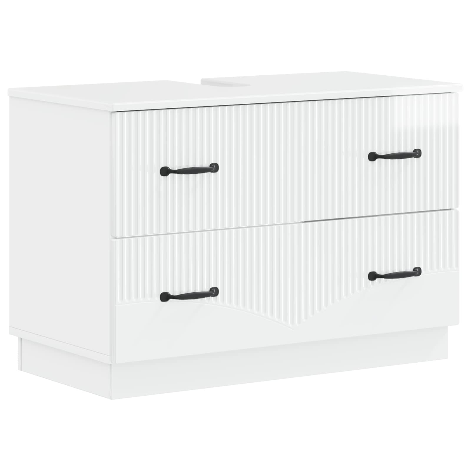 vidaXL Badkamer wastafelkast HOORN Wit 82 x 41 x 56 cm Bewerkt hout