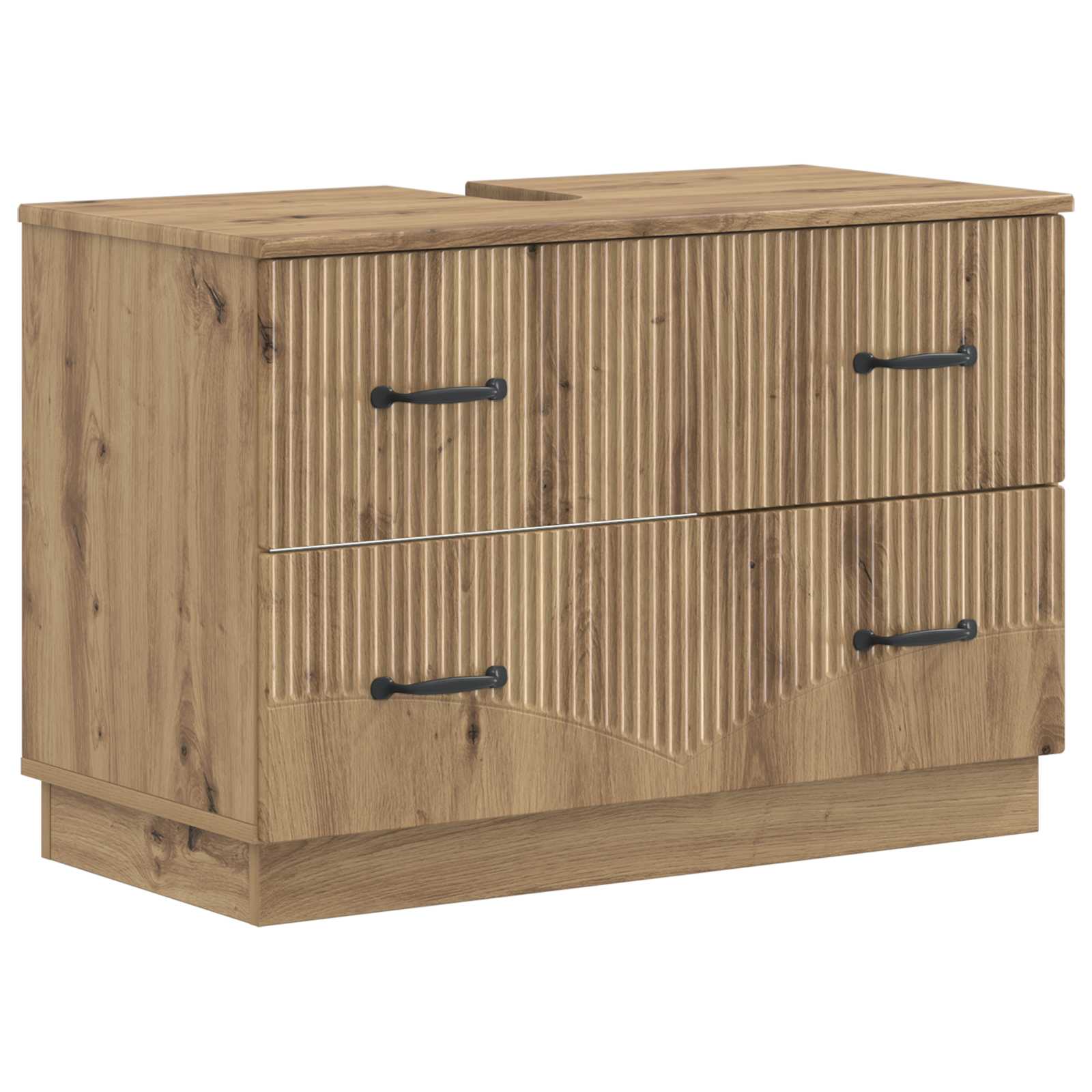 vidaXL Badkamer wastafelkast HOORN Wit 82 x 41 x 56 cm Bewerkt hout
