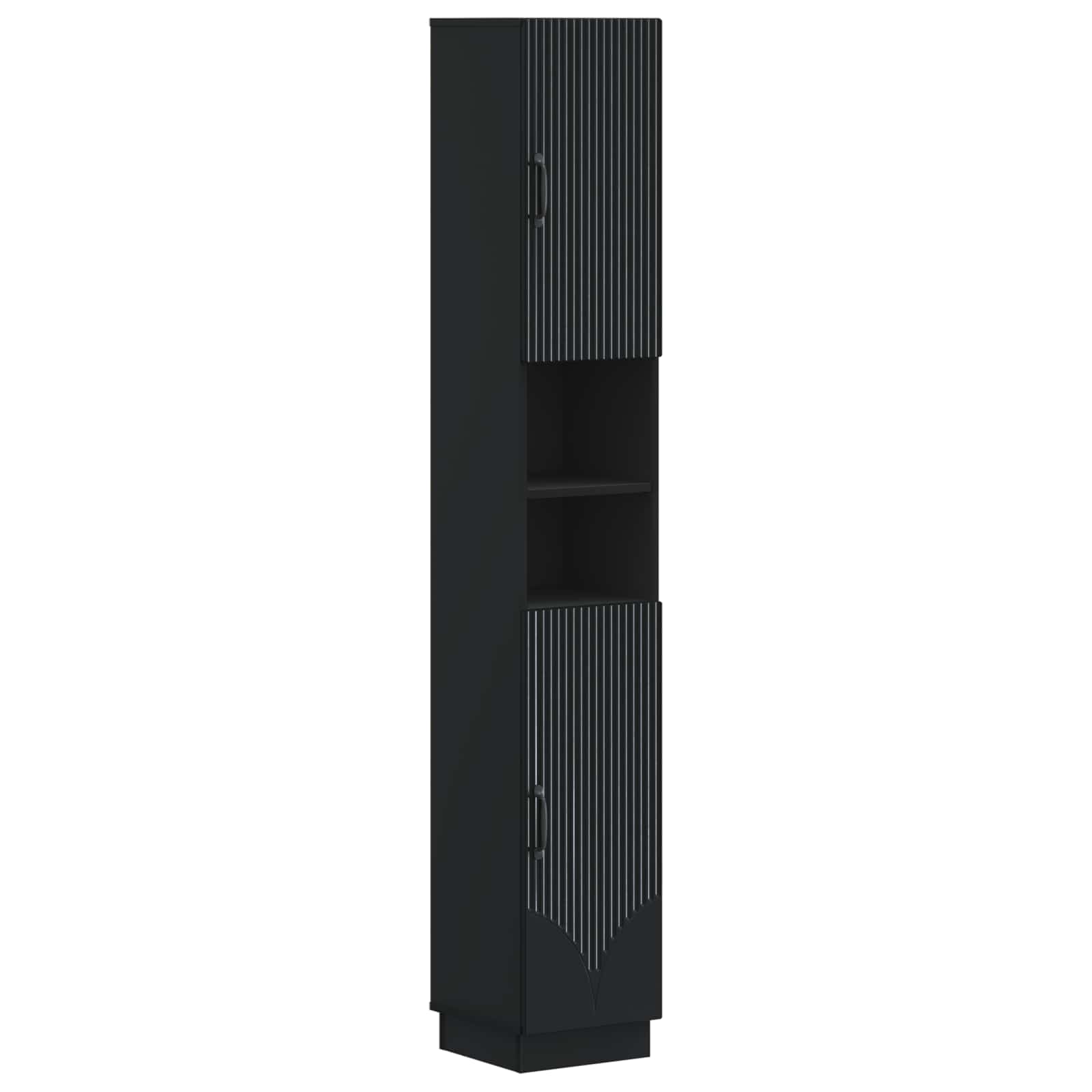vidaXL Badkamerkast met Open Plank HOORN Wit 30 x 31 x 187 cm