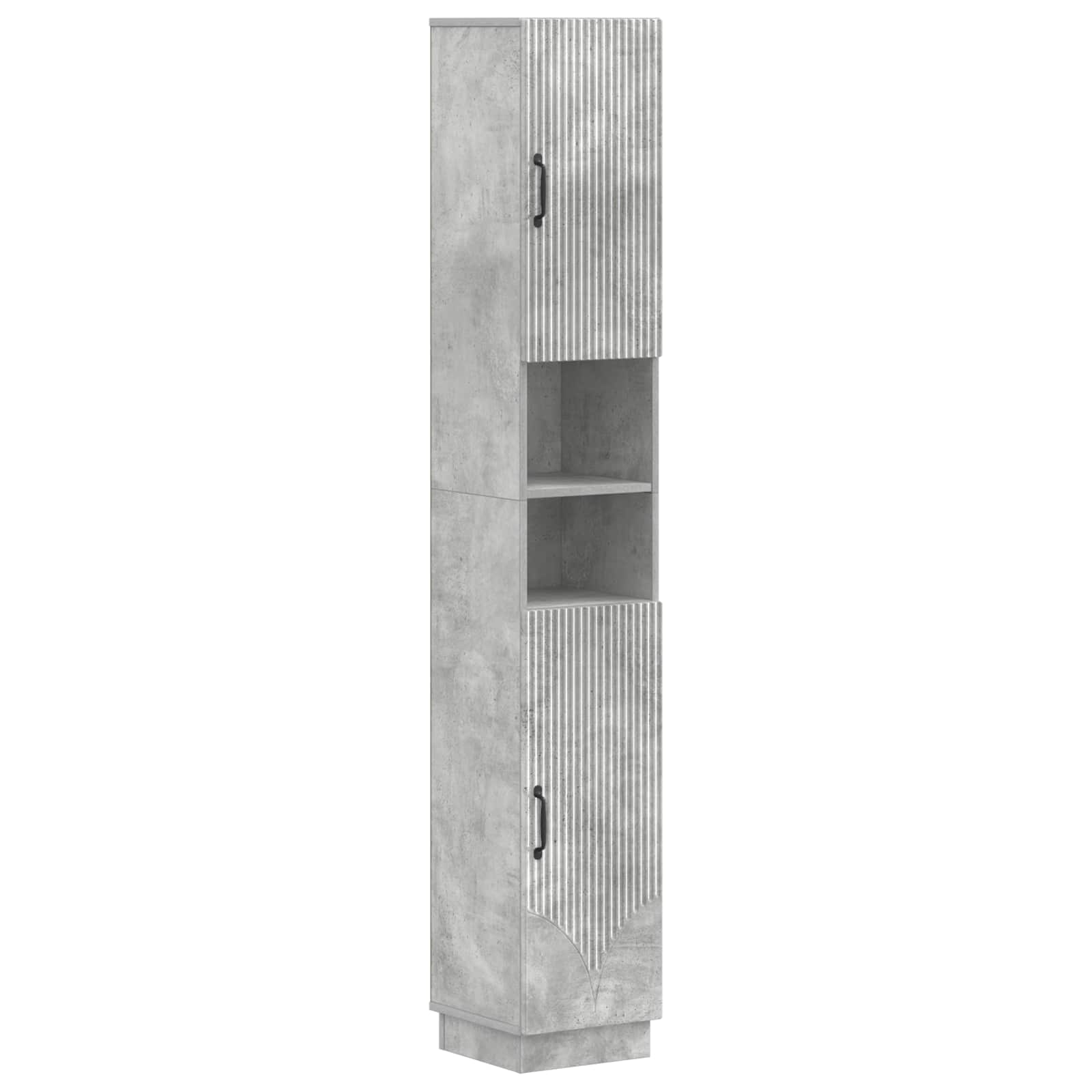 vidaXL Badkamerkast met Open Plank HOORN Wit 30 x 31 x 187 cm