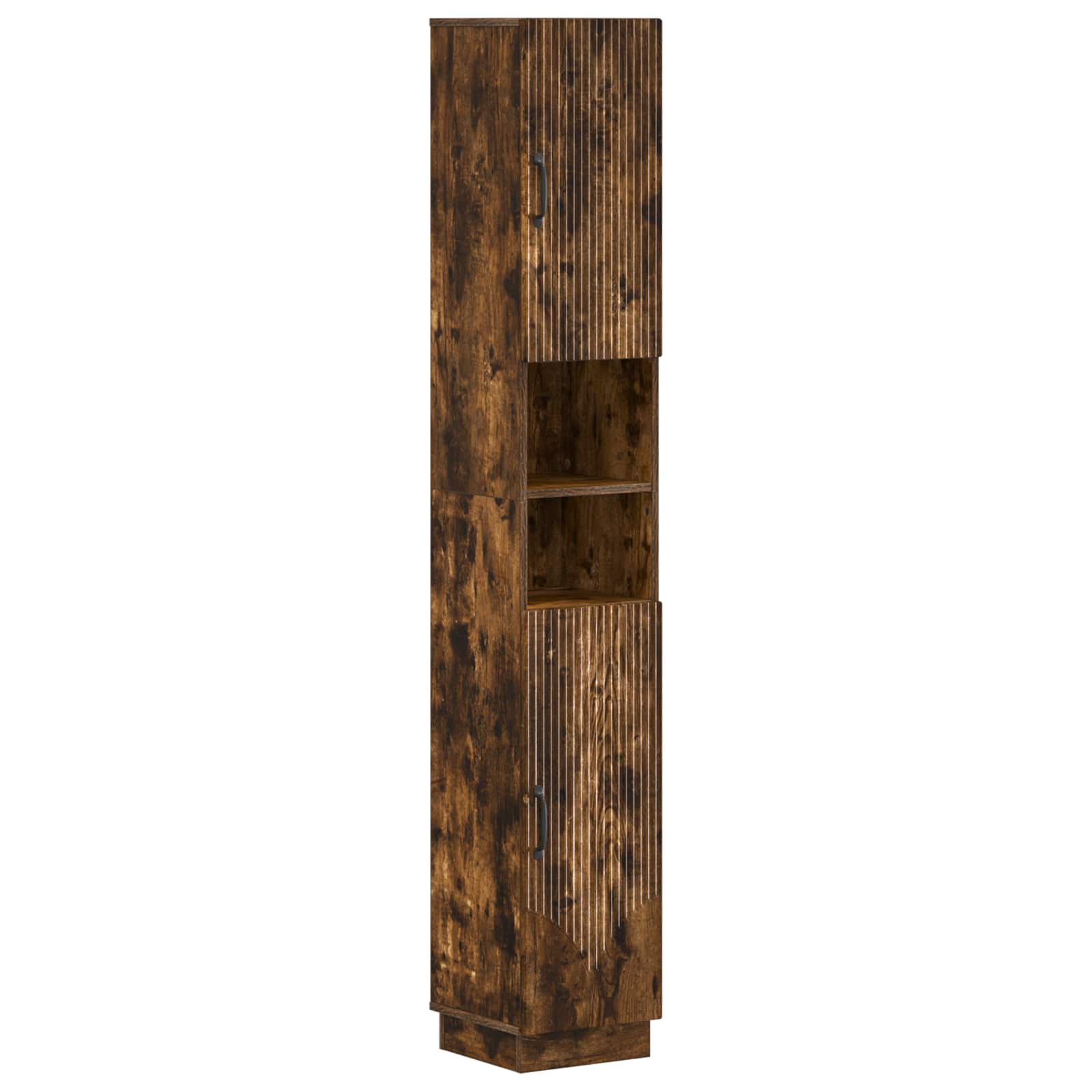 vidaXL Badkamerkast met Open Plank HOORN Wit 30 x 31 x 187 cm