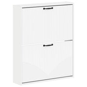 vidaXL Wandgemonteerde Schoenkast HOORN 71 x 17 x 86 cm Bewerkt hout
