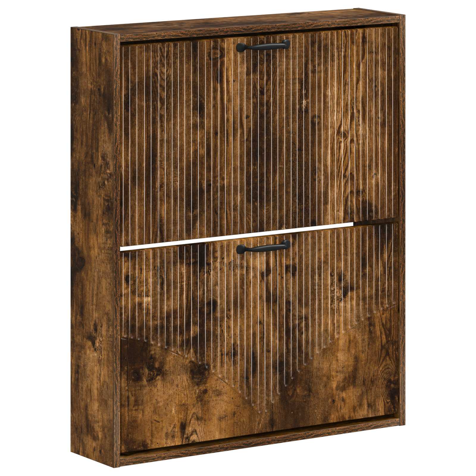 vidaXL Wandgemonteerde Schoenkast HOORN 71 x 17 x 86 cm Bewerkt hout