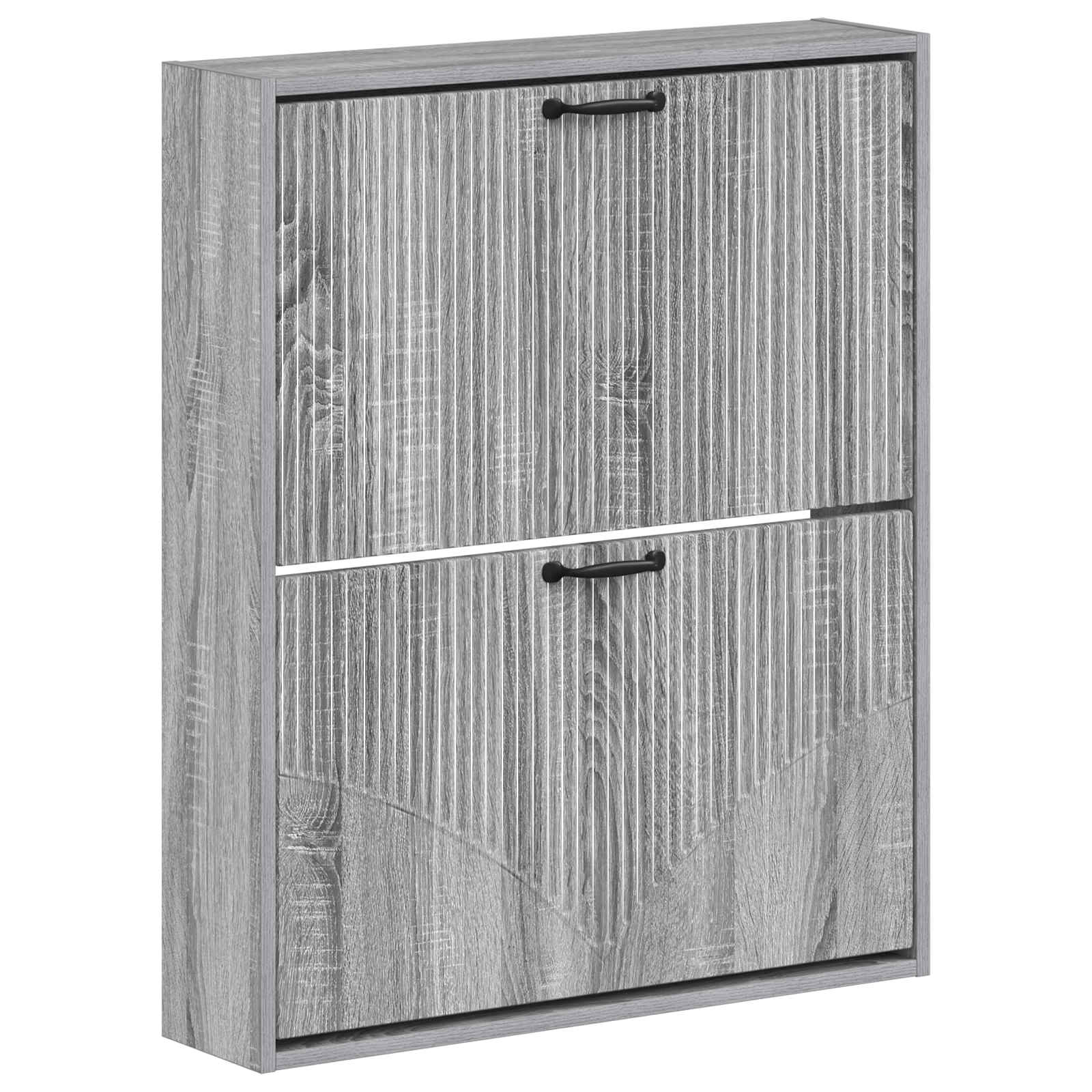 vidaXL Wandgemonteerde Schoenkast HOORN 71 x 17 x 86 cm Bewerkt hout
