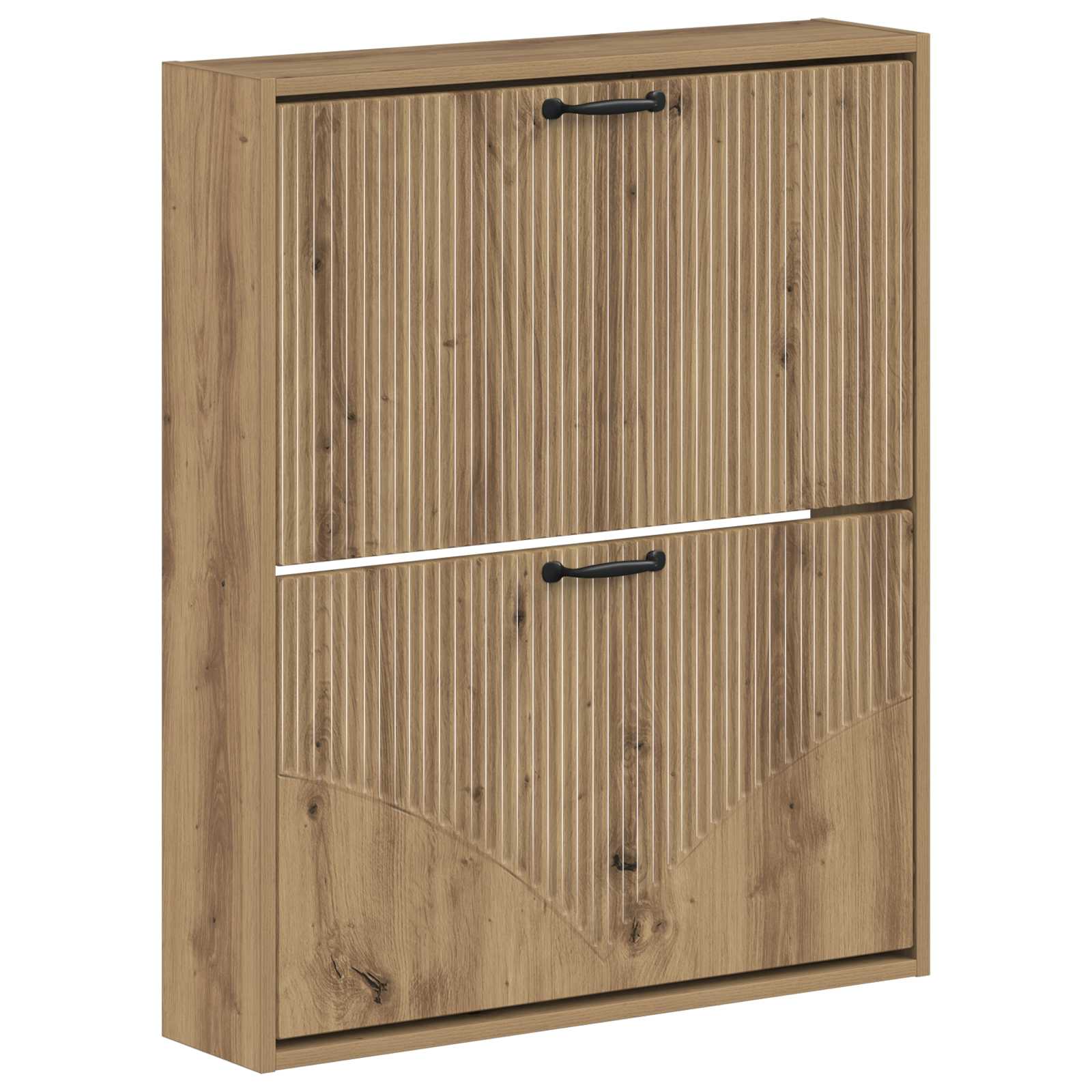 vidaXL Wandgemonteerde Schoenkast HOORN 71 x 17 x 86 cm Bewerkt hout