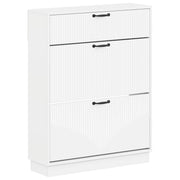vidaXL Schoenenkast HOORN 78 x 24 x 100 cm Bewerkt hout Wit