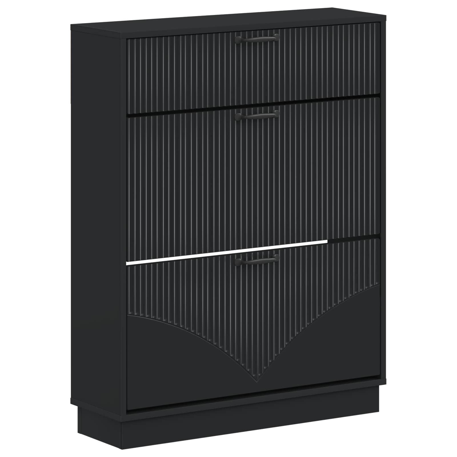 vidaXL Schoenenkast HOORN 78 x 24 x 100 cm Bewerkt hout Wit