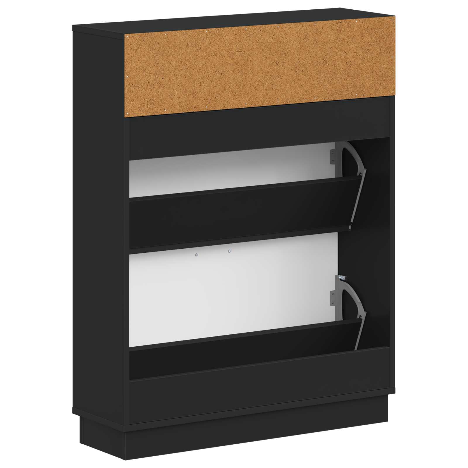 vidaXL Schoenenkast HOORN 78 x 24 x 100 cm Bewerkt hout Wit