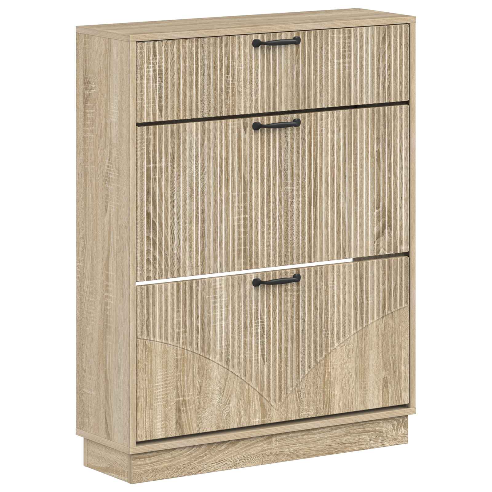 vidaXL Schoenenkast HOORN 78 x 24 x 100 cm Bewerkt hout Wit