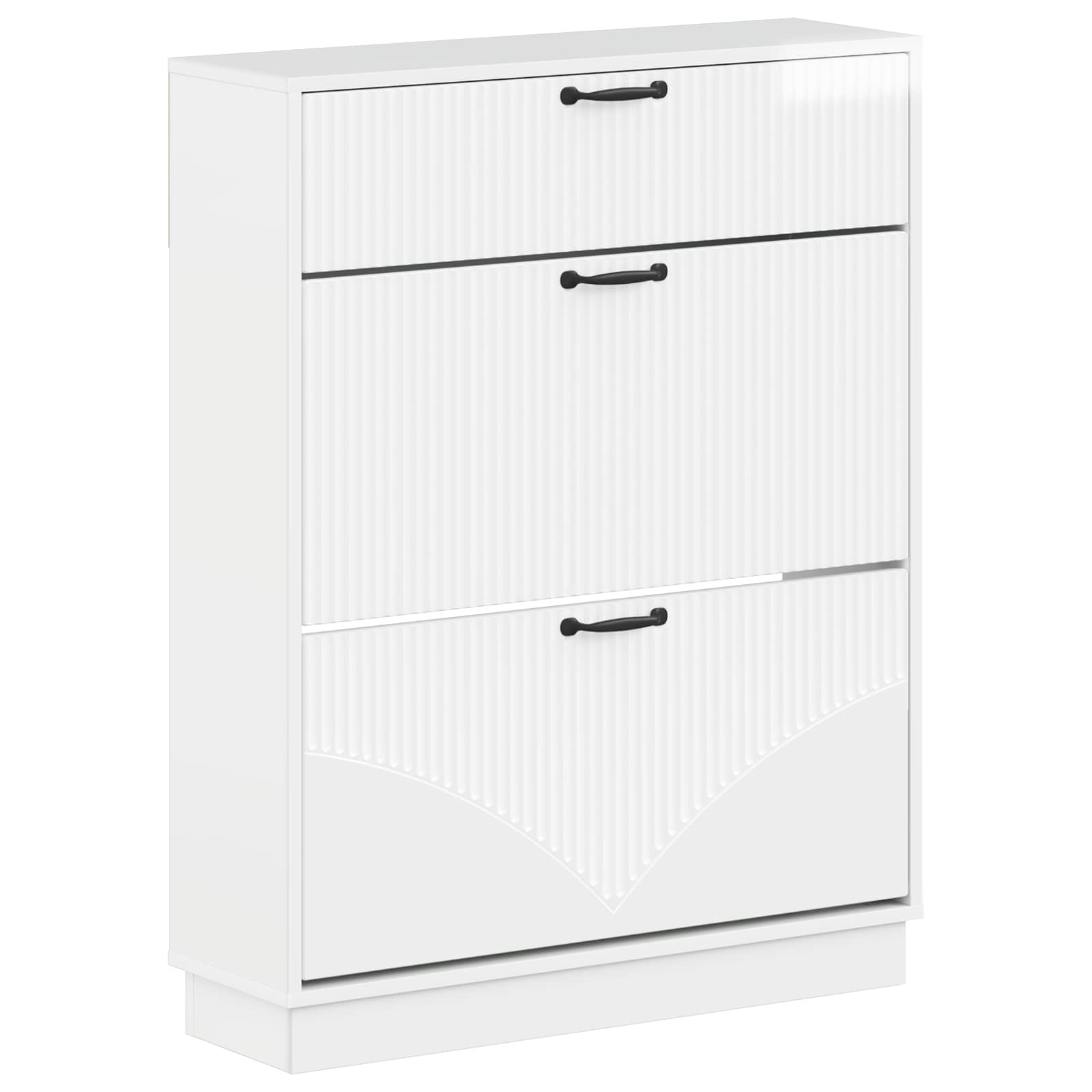 vidaXL Schoenenkast HOORN 78 x 24 x 100 cm Bewerkt hout Wit