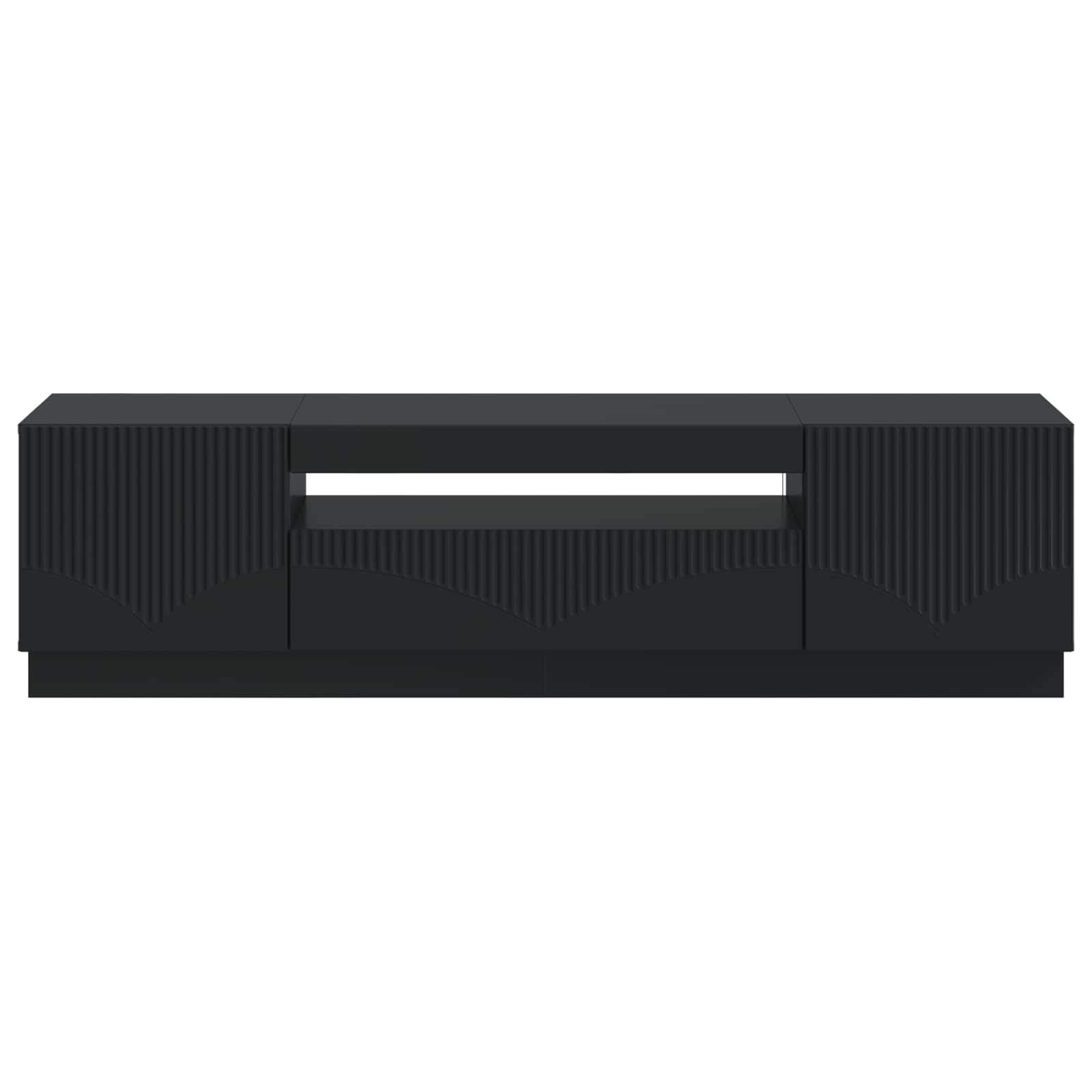 vidaXL LED tv-meubel Wit Bewerkt hout