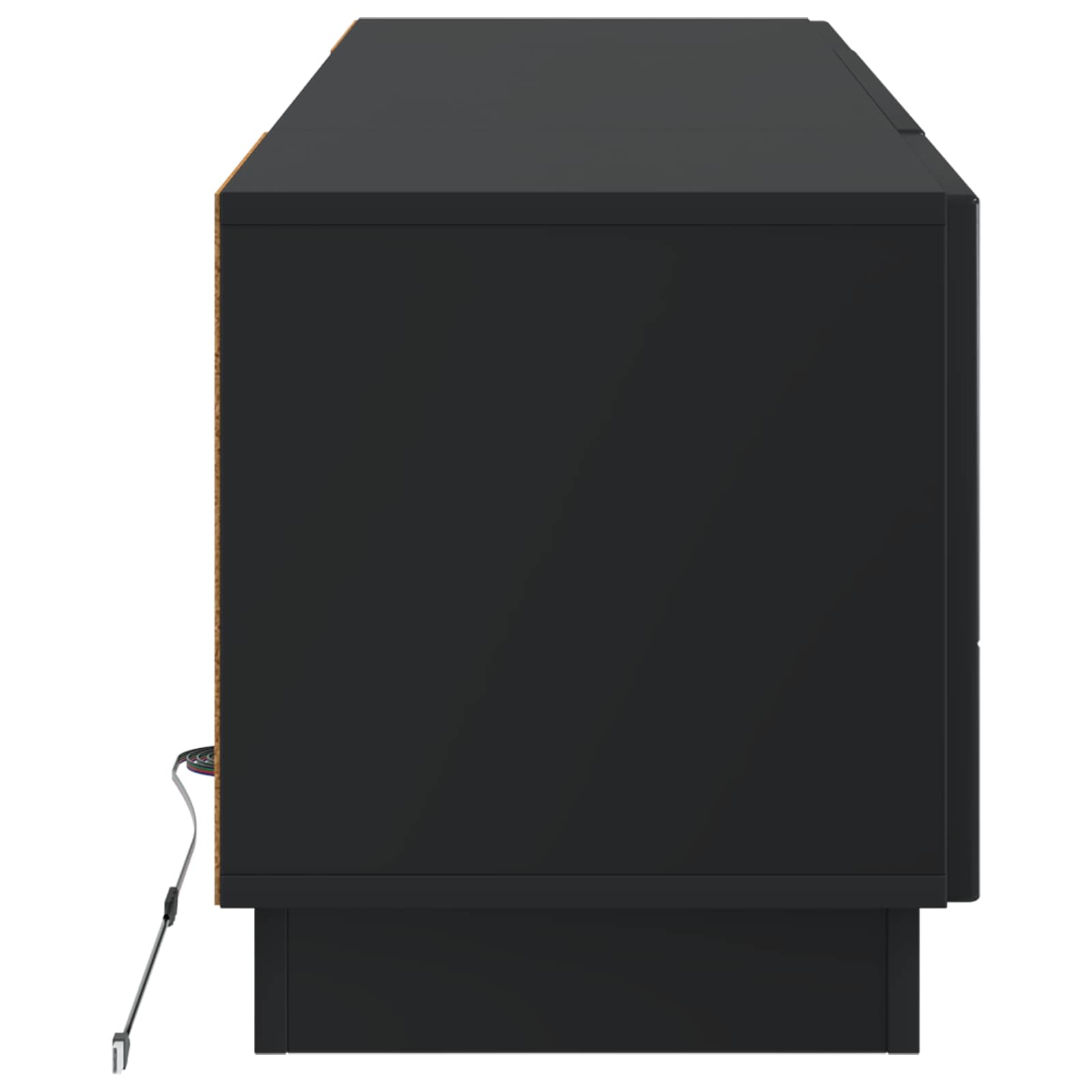 vidaXL LED tv-meubel Wit Bewerkt hout
