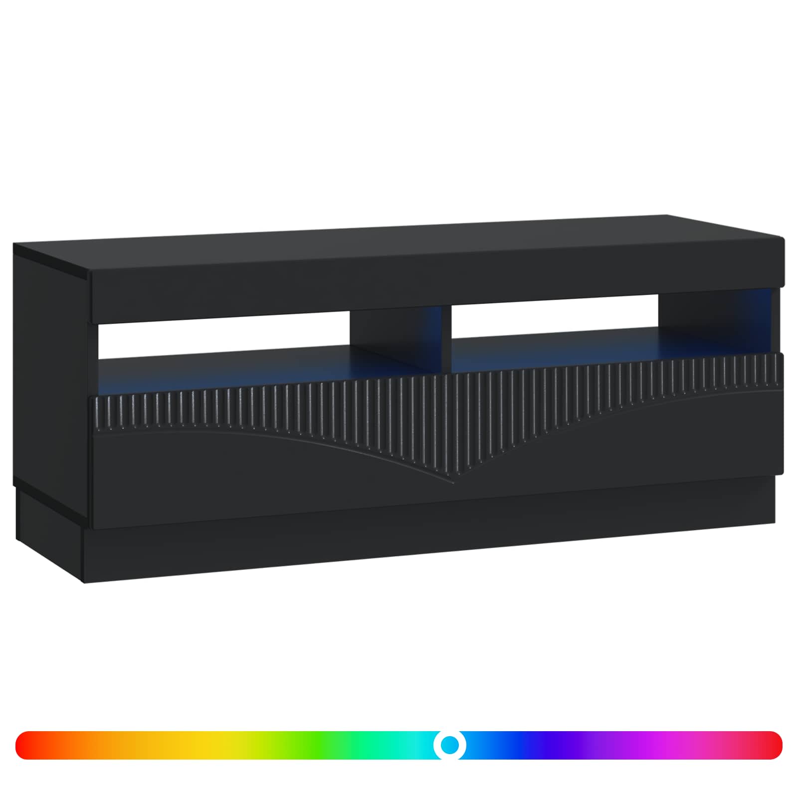 vidaXL LED tv-meubel Wit Bewerkt hout