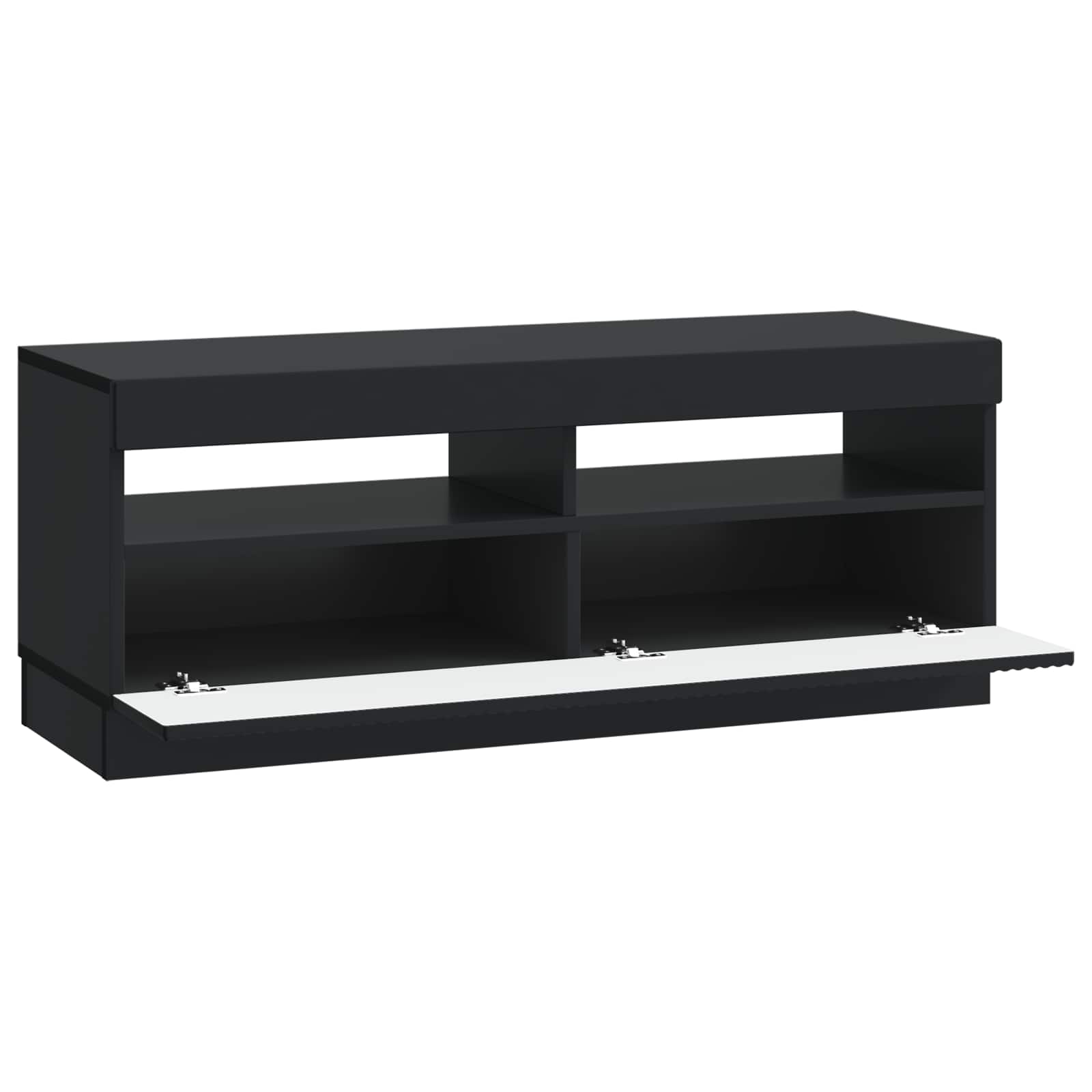vidaXL LED tv-meubel Wit Bewerkt hout