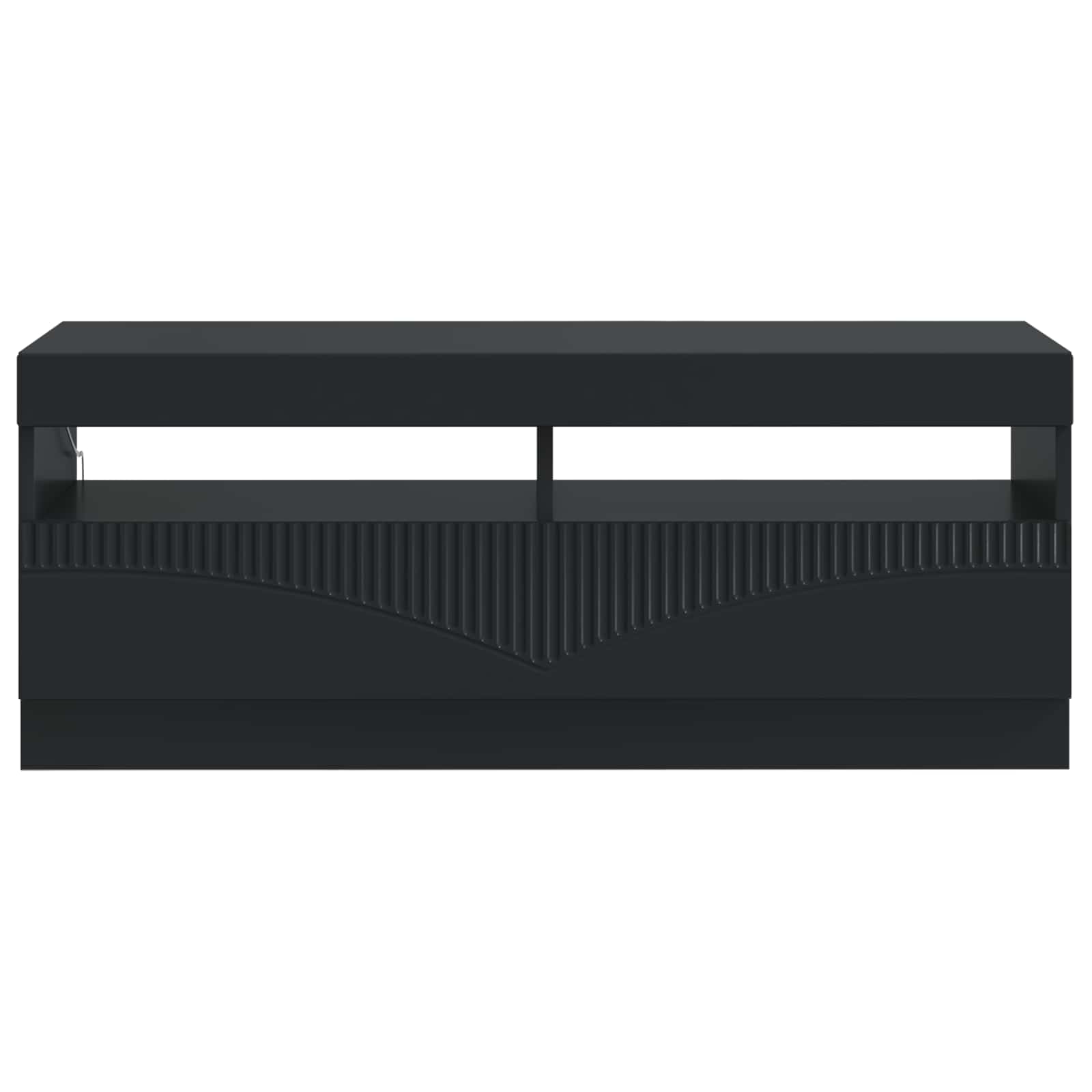 vidaXL LED tv-meubel Wit Bewerkt hout