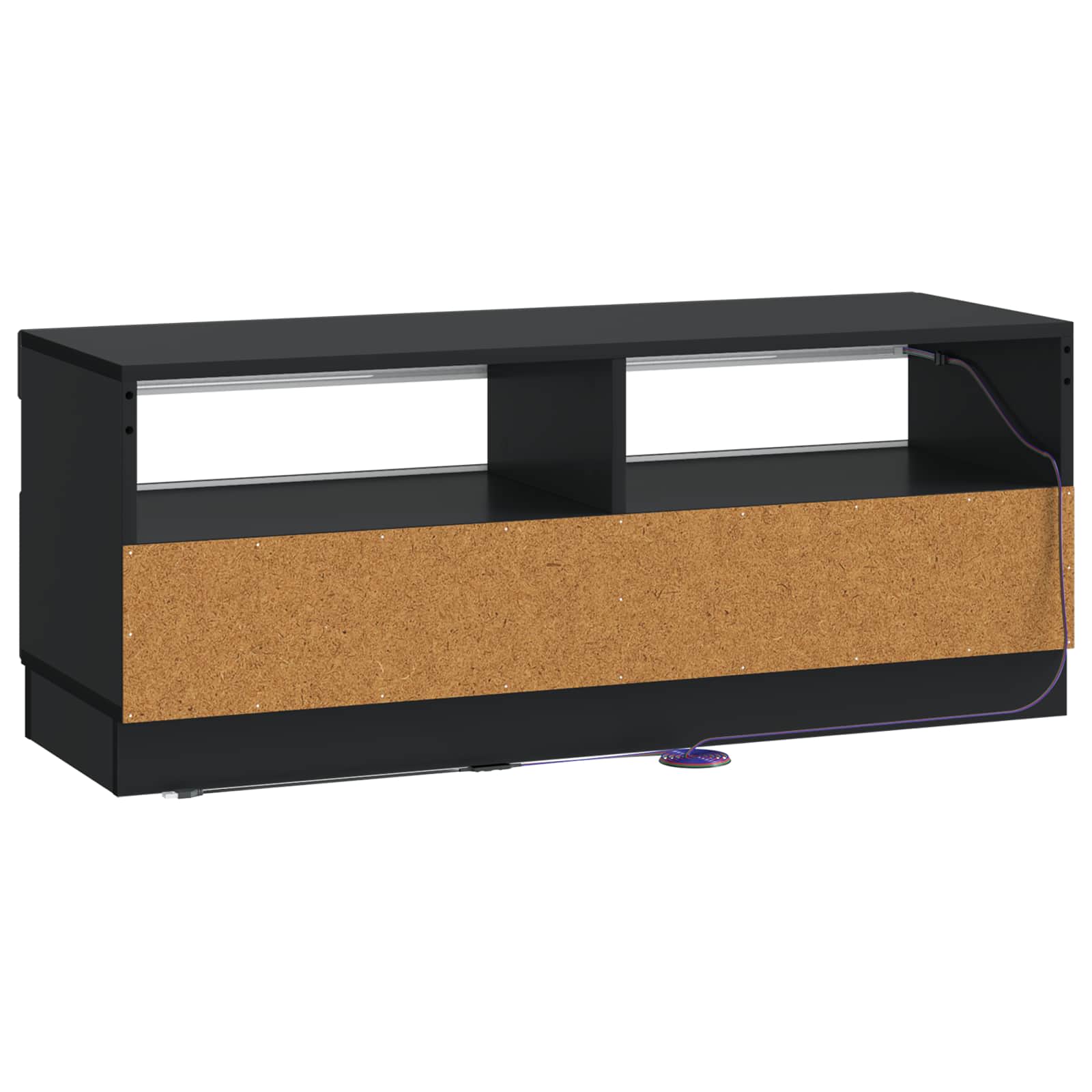vidaXL LED tv-meubel Wit Bewerkt hout