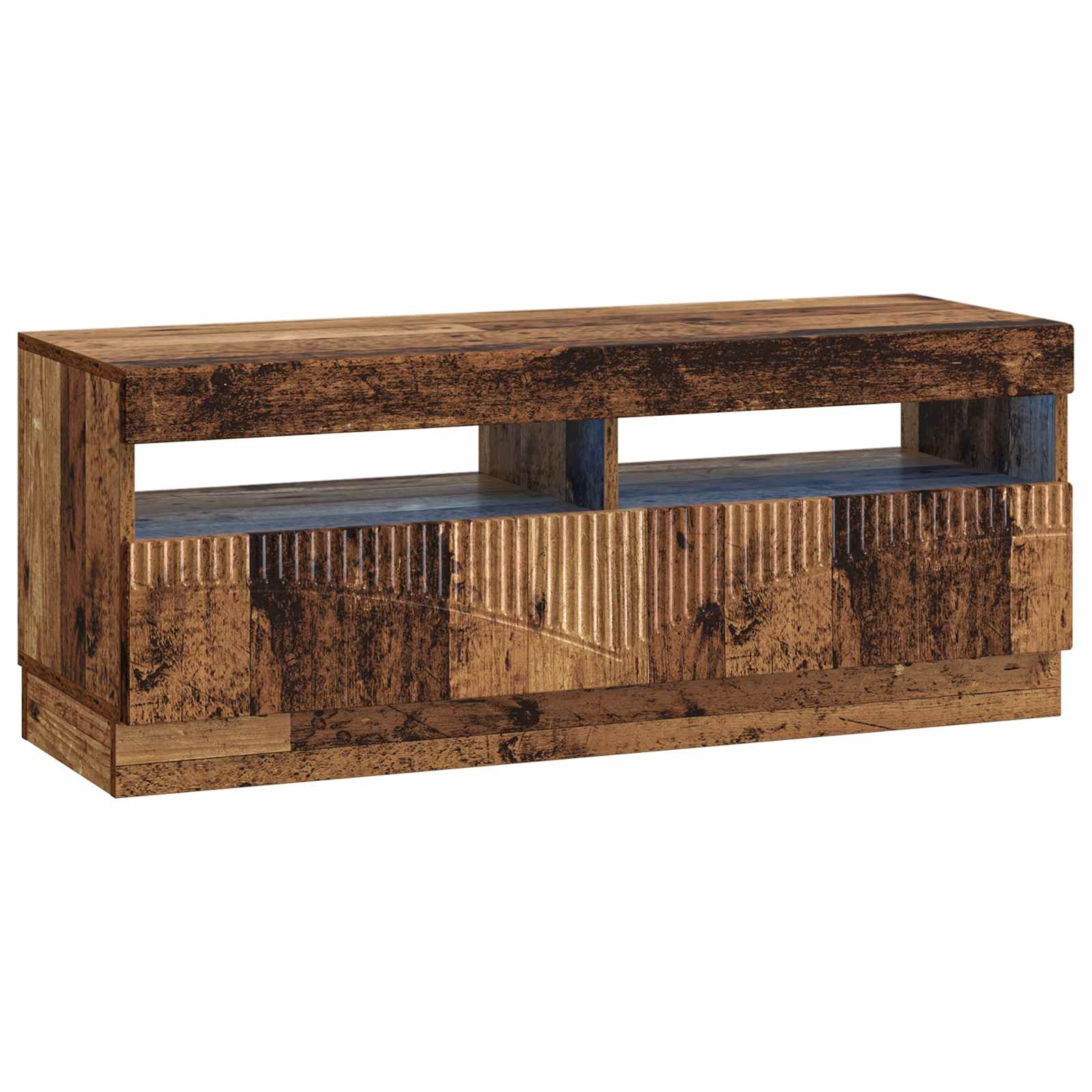 vidaXL LED tv-meubel Wit Bewerkt hout