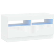 vidaXL LED tv-meubel Wit Bewerkt hout