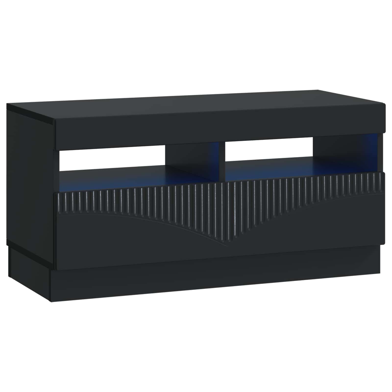vidaXL LED tv-meubel Wit Bewerkt hout
