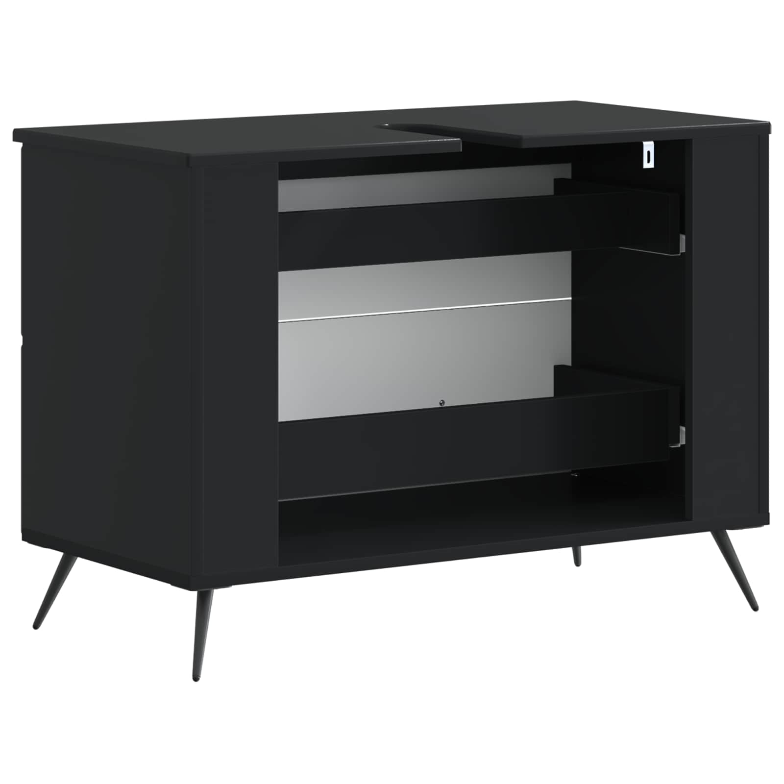 vidaXL Badkamer wastafelkast BREDA Wit 82 x 41 x 59 cm Bewerkt hout