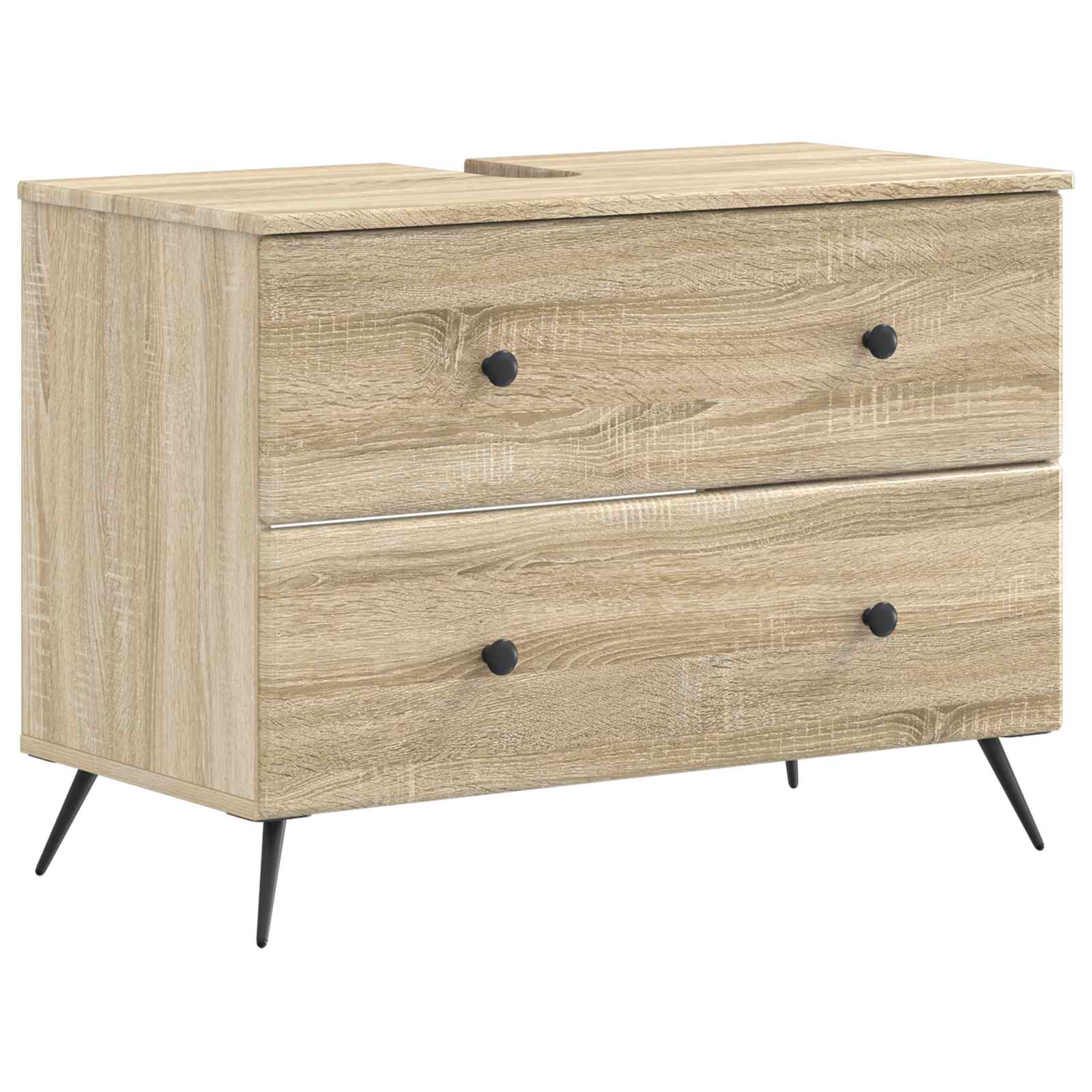 vidaXL Badkamer wastafelkast BREDA Wit 82 x 41 x 59 cm Bewerkt hout