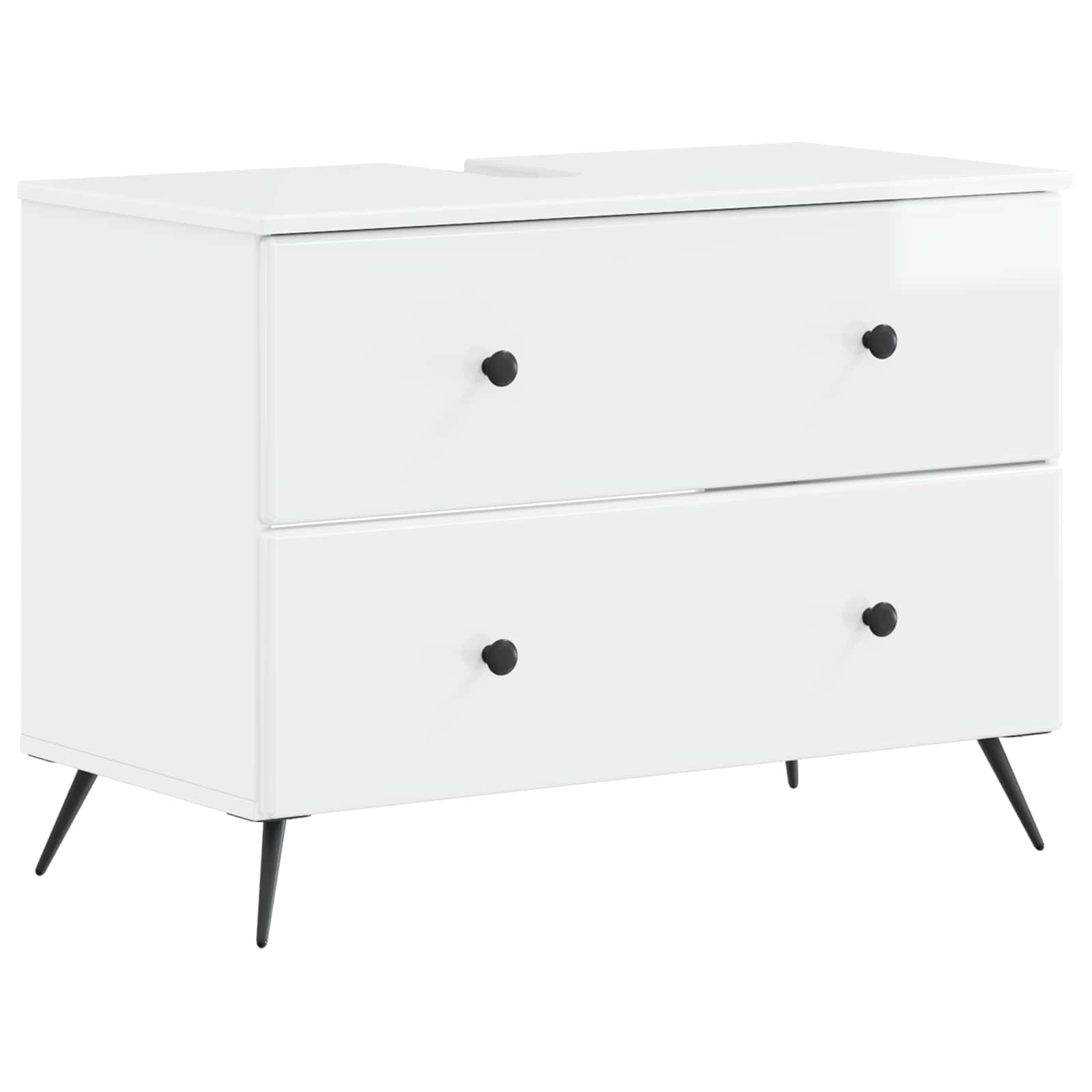 vidaXL Badkamer wastafelkast BREDA Wit 82 x 41 x 59 cm Bewerkt hout