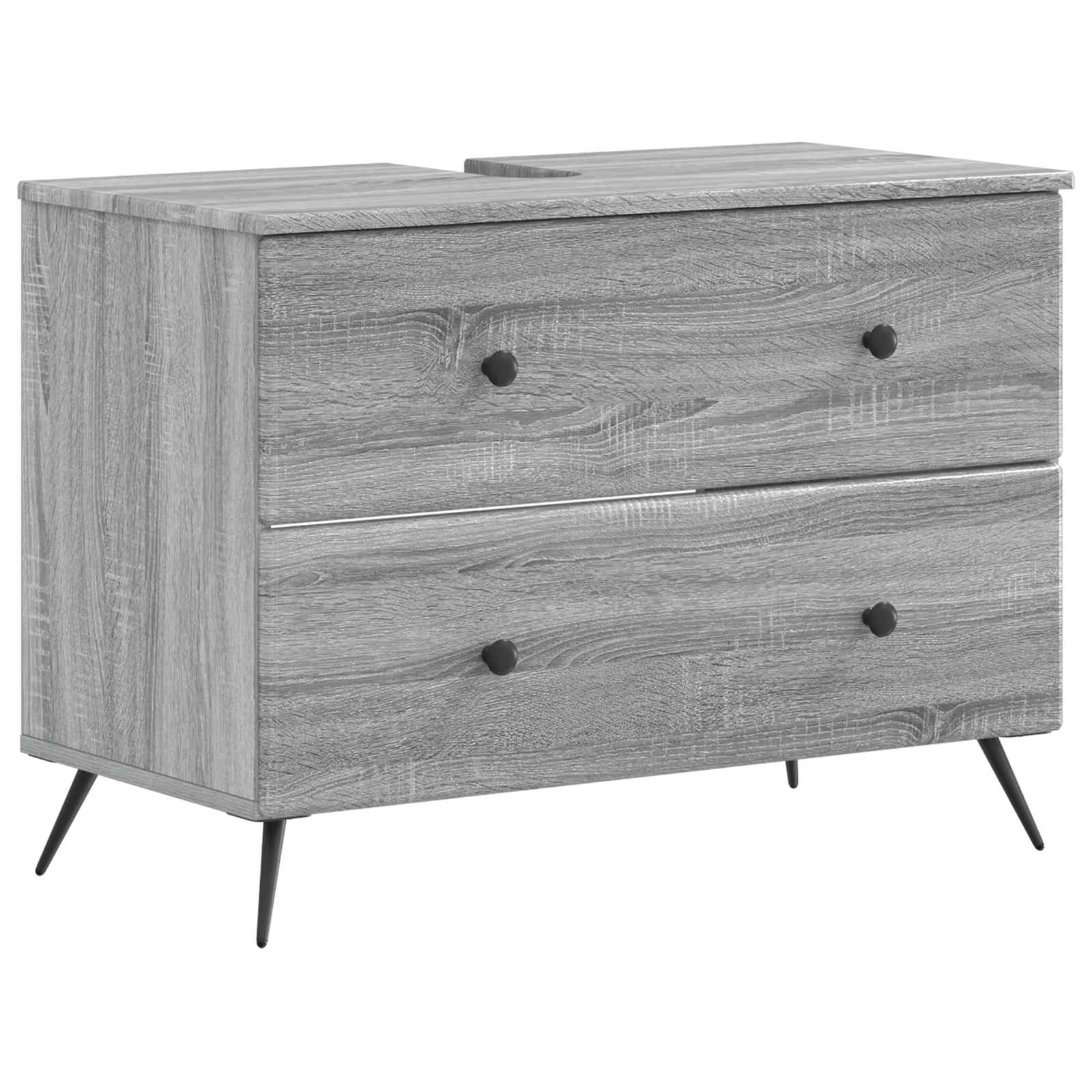 vidaXL Badkamer wastafelkast BREDA Wit 82 x 41 x 59 cm Bewerkt hout
