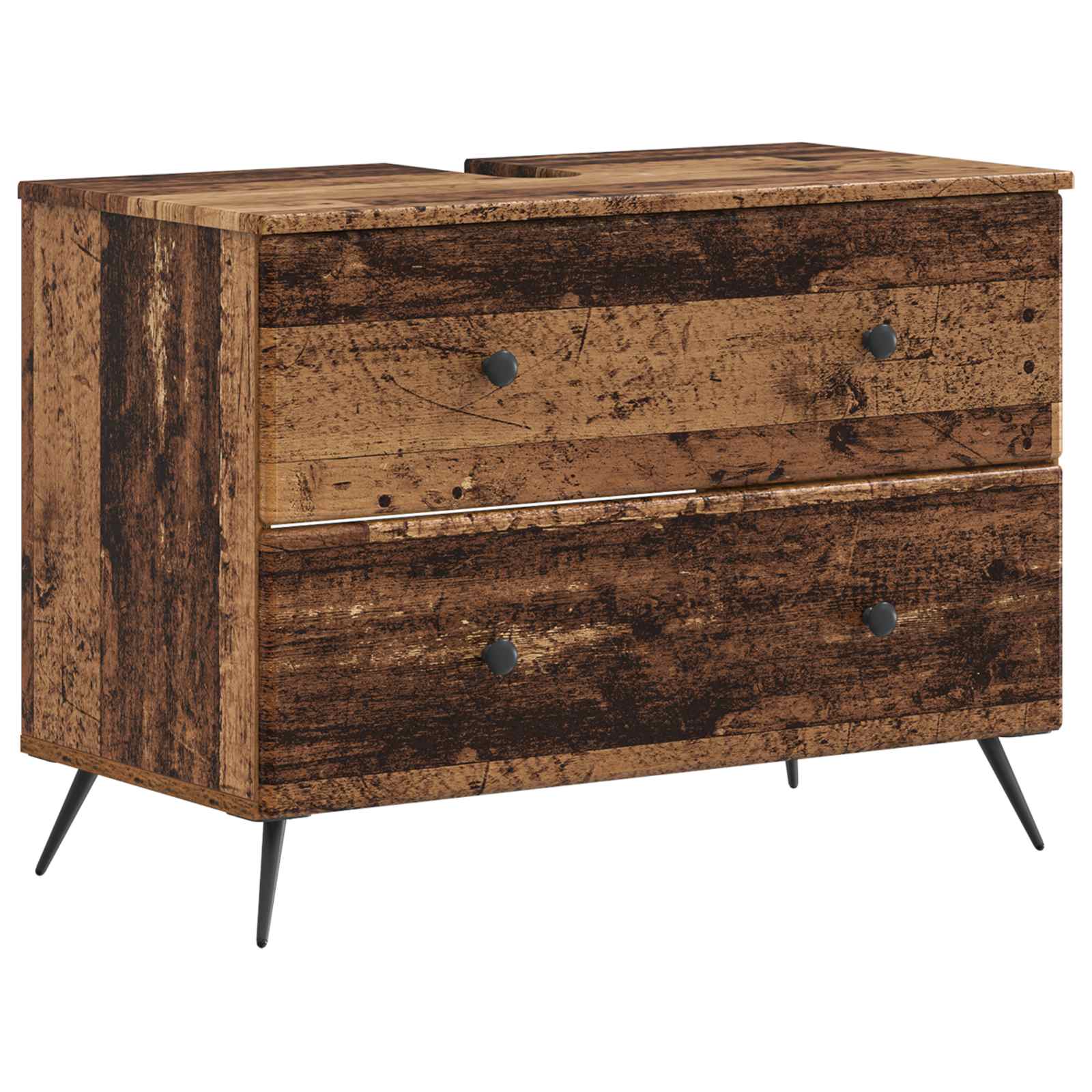 vidaXL Badkamer wastafelkast BREDA Wit 82 x 41 x 59 cm Bewerkt hout