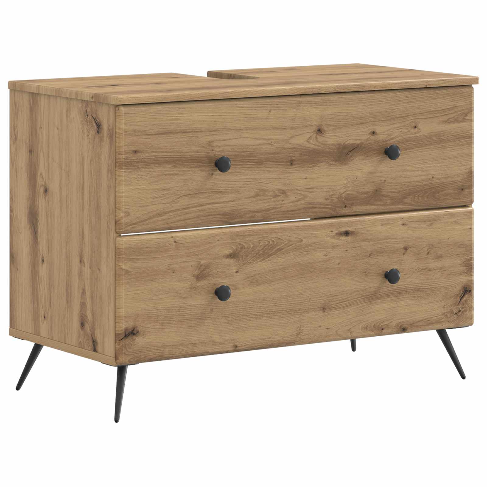 vidaXL Badkamer wastafelkast BREDA Wit 82 x 41 x 59 cm Bewerkt hout