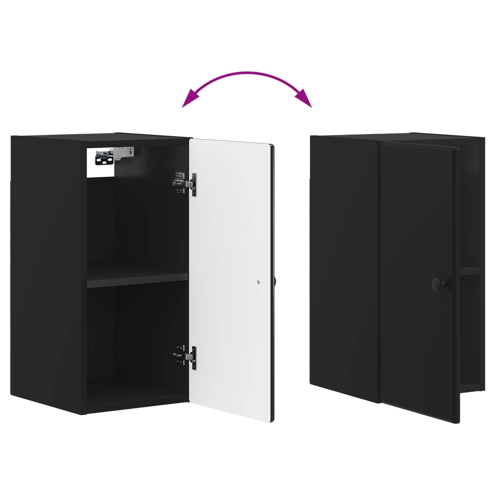 vidaXL Badkamer wandkast BREDA Wit 30 x 31 x 59 cm Bewerkt hout