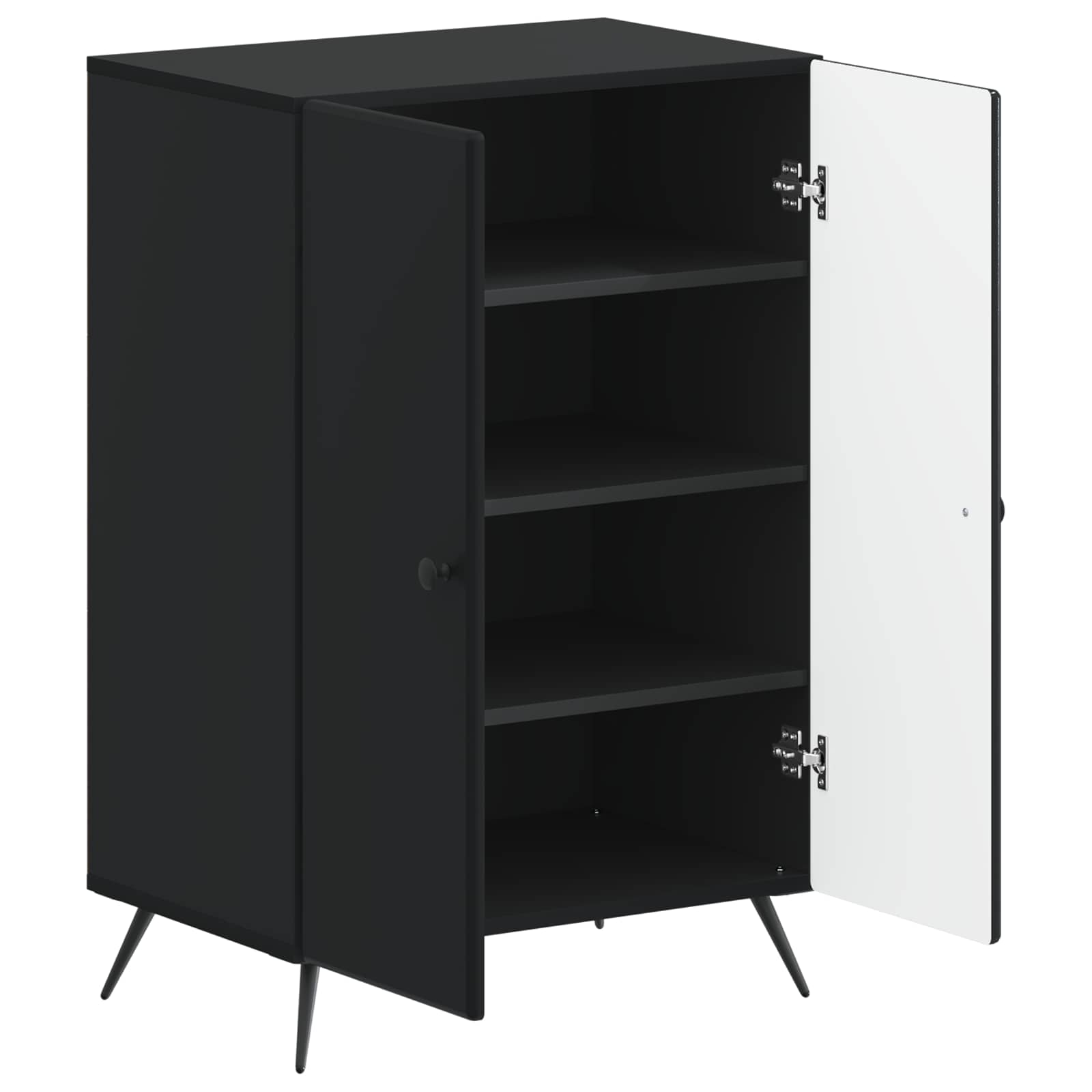 vidaXL Schoenenkast BREDA 59,5 x 39,5 x 90 cm Bewerkt hout Wit
