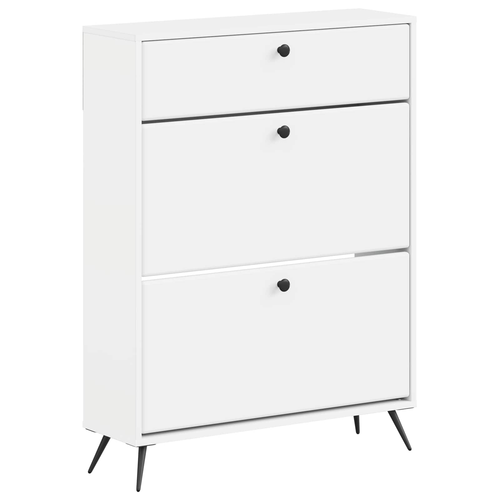 vidaXL Schoenenkast BREDA 78 x 24 x 103 cm Bewerkt hout Wit
