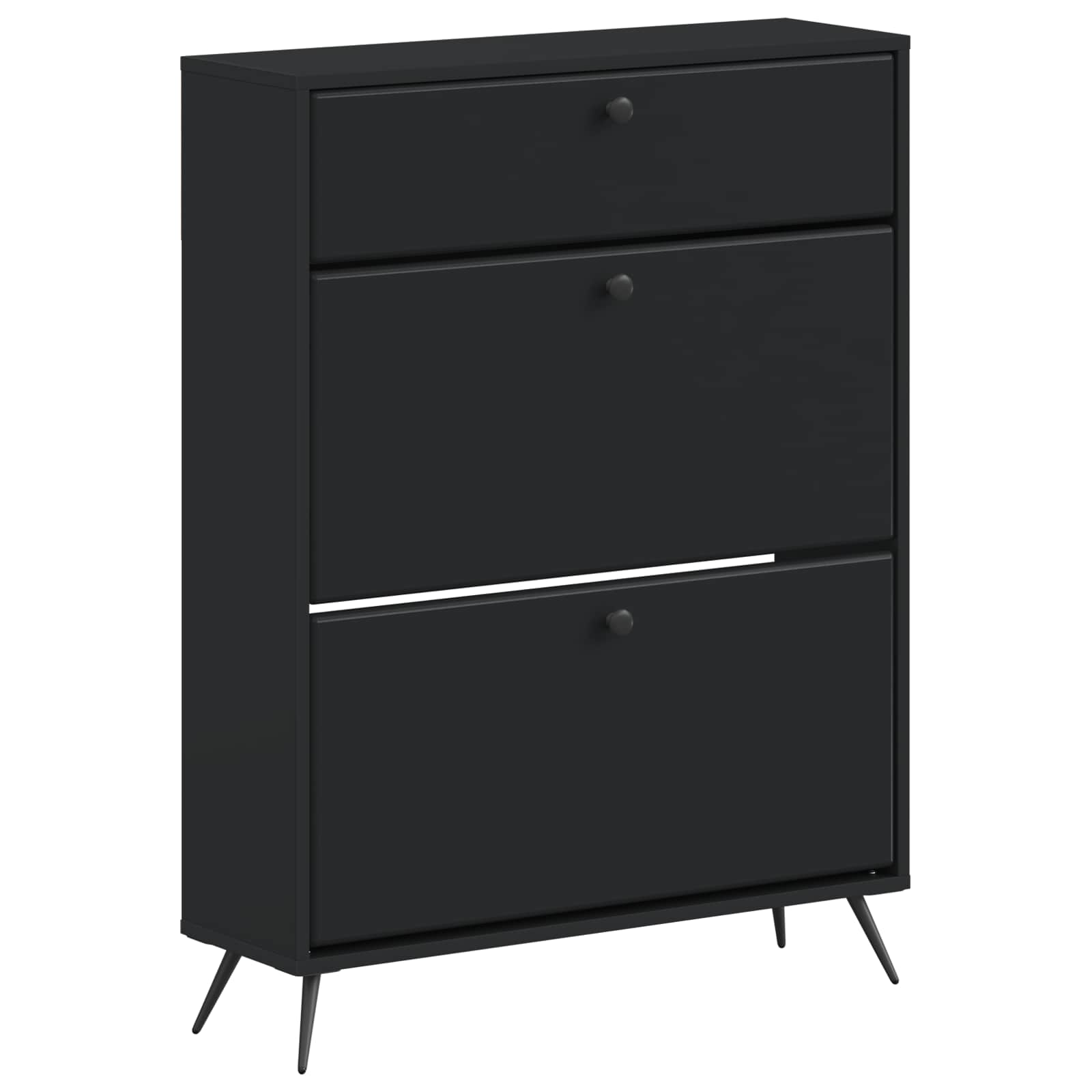 vidaXL Schoenenkast BREDA 78 x 24 x 103 cm Bewerkt hout Wit
