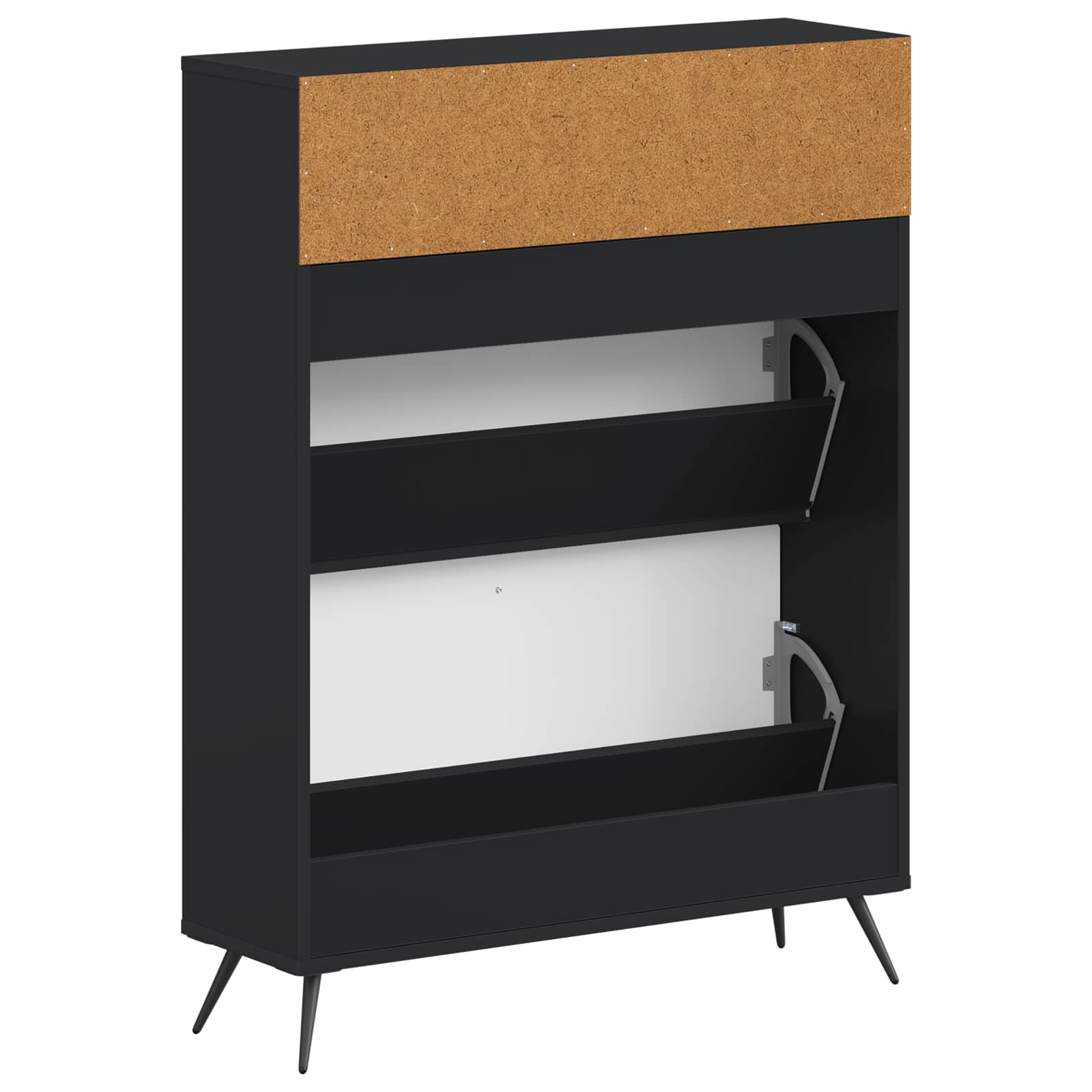 vidaXL Schoenenkast BREDA 78 x 24 x 103 cm Bewerkt hout Wit