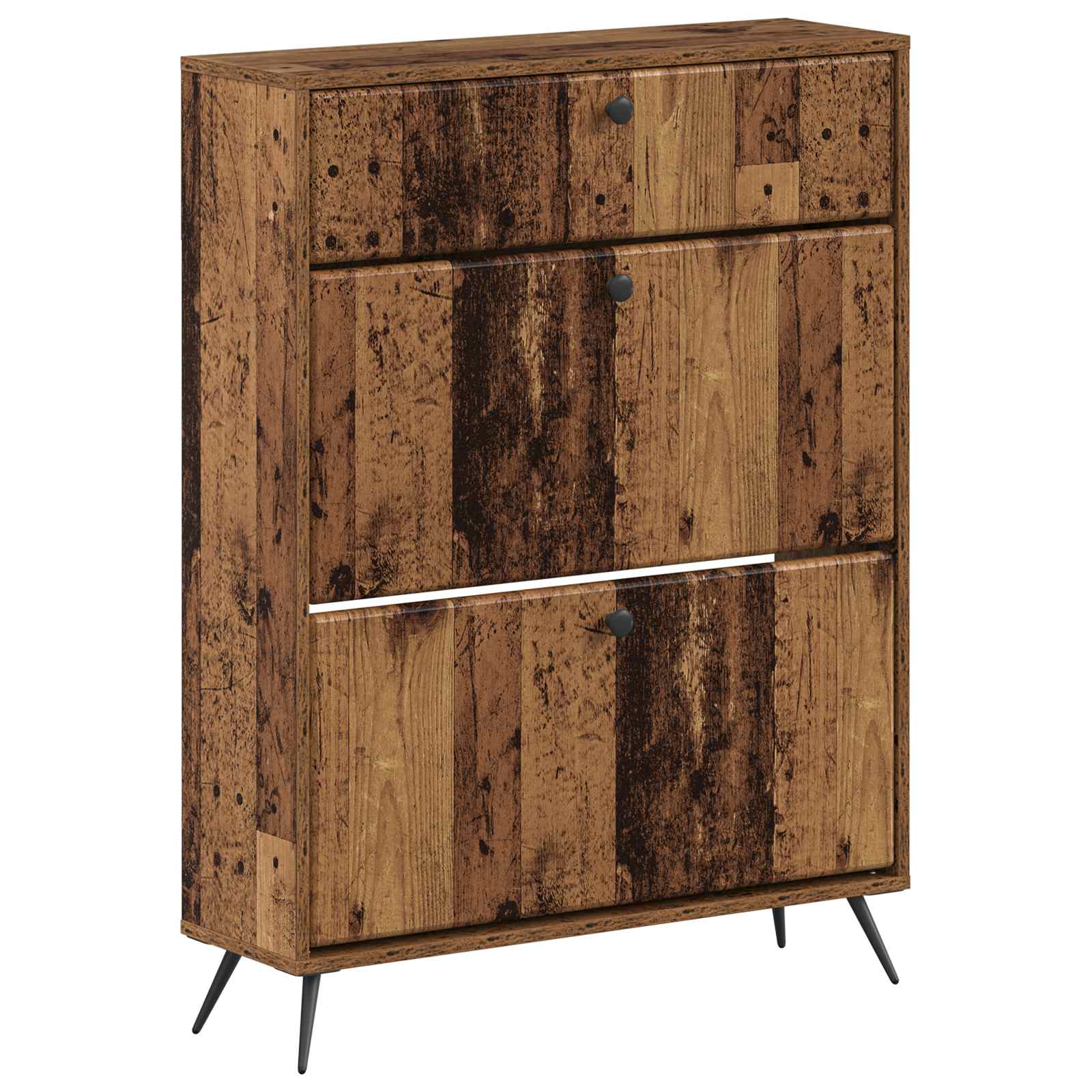 vidaXL Schoenenkast BREDA 78 x 24 x 103 cm Bewerkt hout Wit